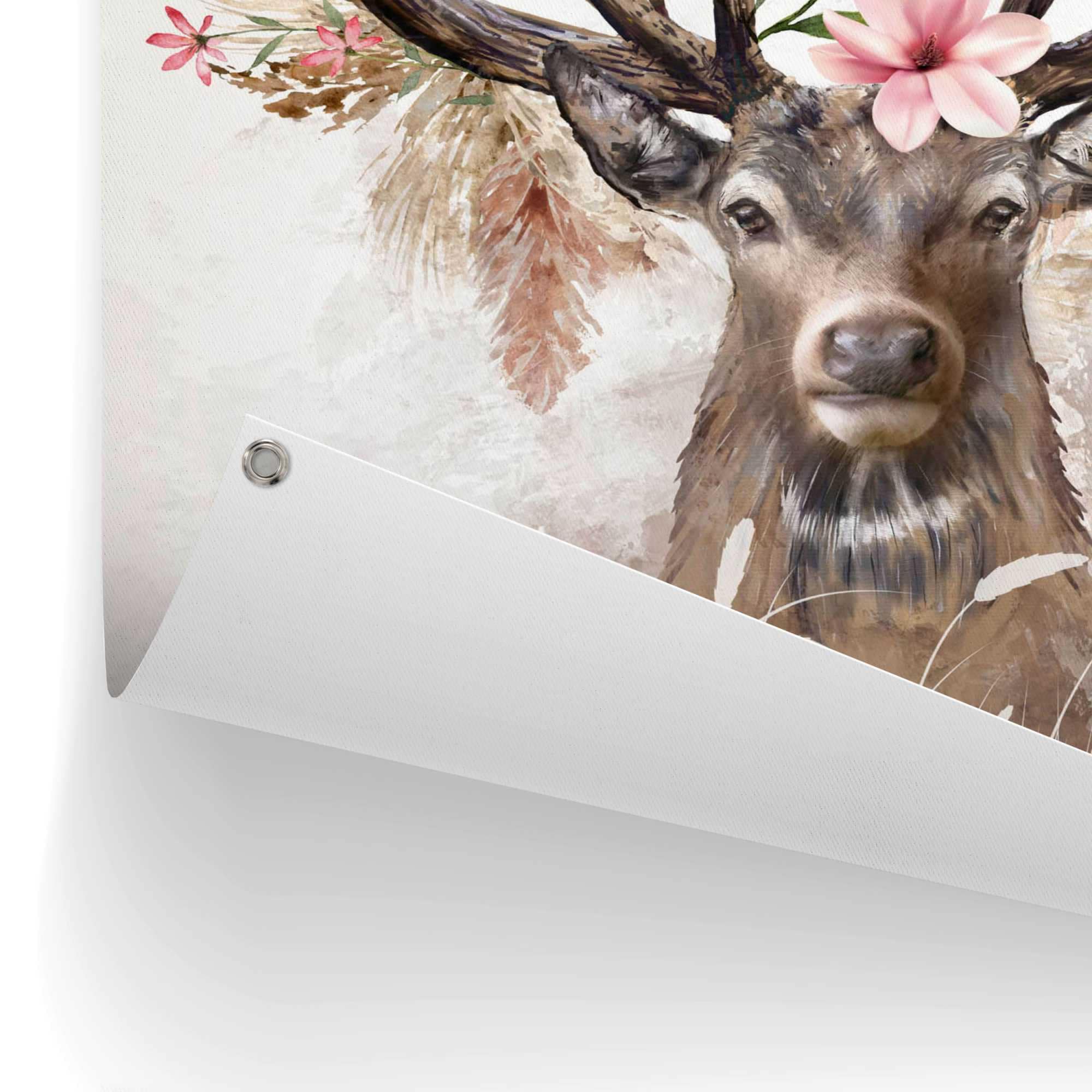 Reinders! Poster »Hirsch in Blumen«, Outdoor für Garten oder Balkon kaufen  | BAUR