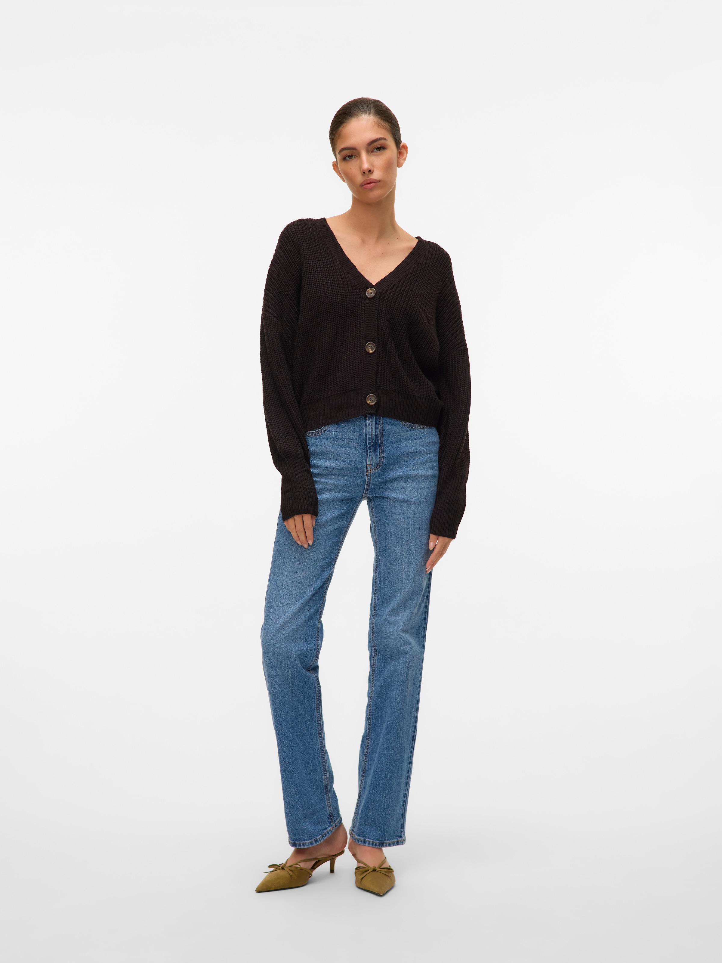 Vero Moda Strickjacke »VMLEA LS V-NECK CUFF CARDIGAN«