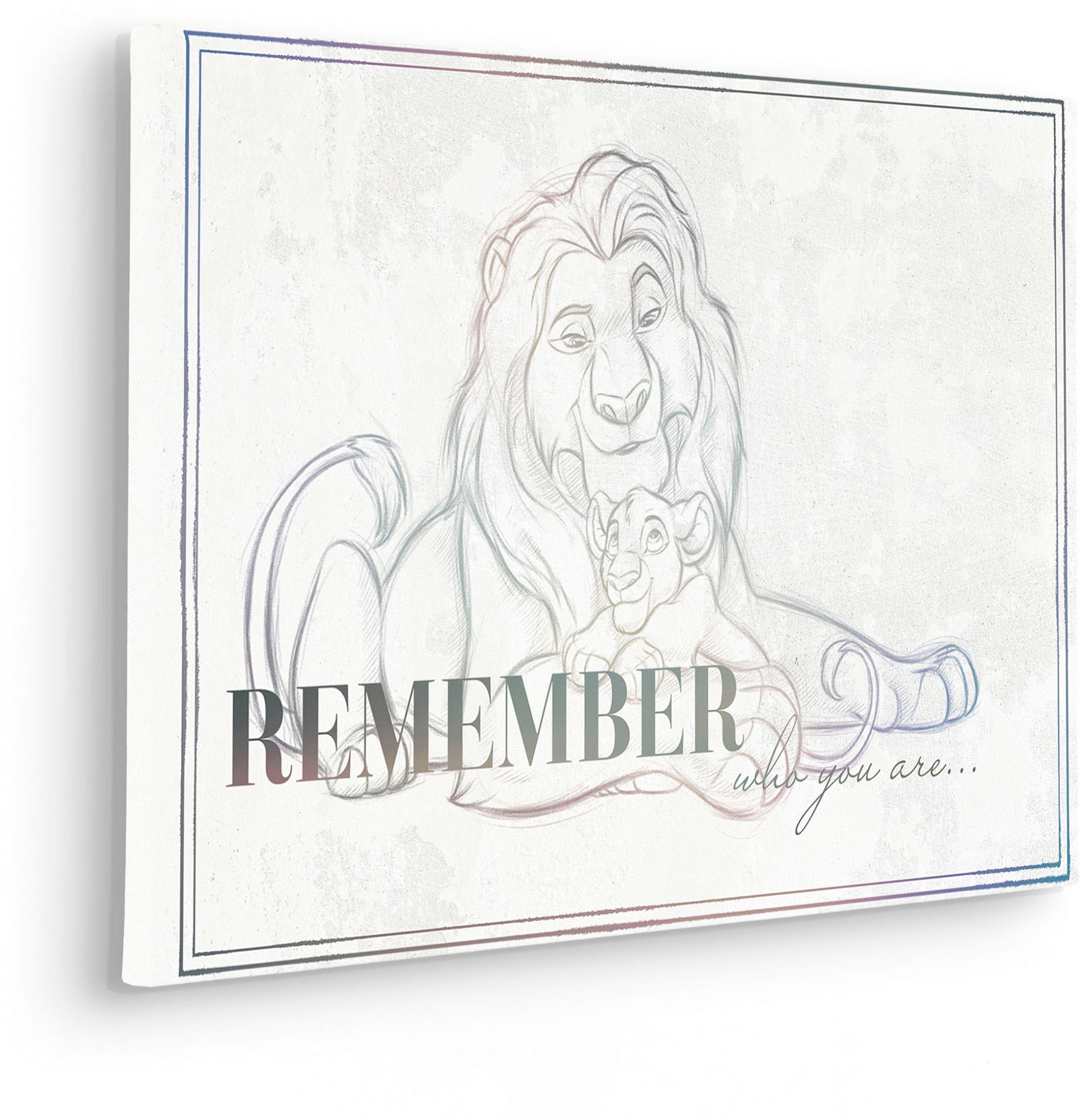 Thumbnail - Komar Leinwandbild "Lion King Be Yourself - Größe 40 x 60 cm", Disney, (1 St., 40 x 60 cm (Breite x Höhe), Keilrahmenbil...