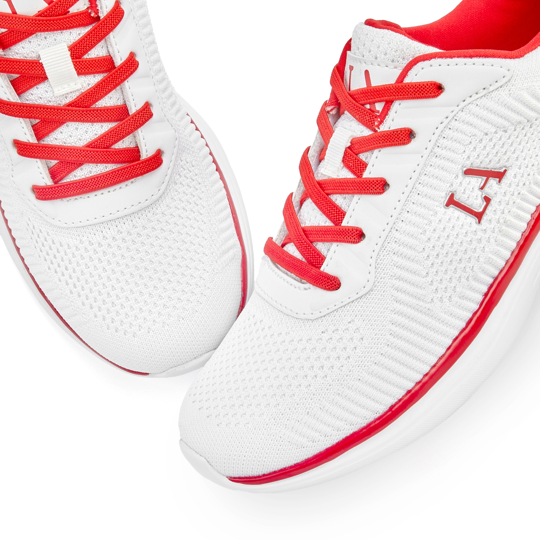 Sneaker LASCANA "Turnschuhe", Damen, Gr. 40, rot (weiß, rot), Obermaterial: 60% Textilmaterial, 40% Lederimitat. Decksohle: 100% Textilmaterial. Futter: 100% Textilmaterial. Laufsohle: 100% Synthetik, kontrastfarbene Details, unifarben, Basic, Schuhe Snea 3
