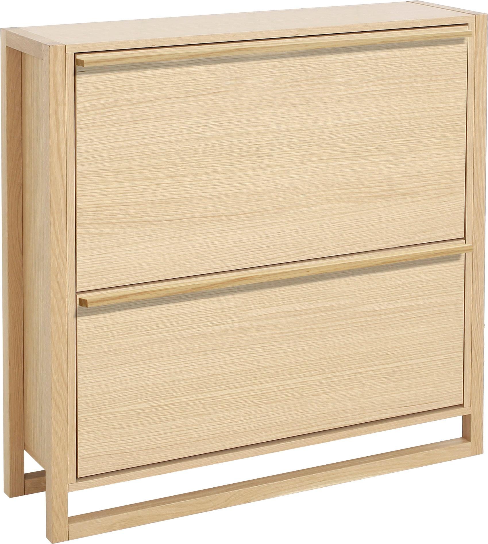 Woodman Schuhkommode "NewEst, Kommode, Schuhkipper" Breite 100 cm, mit 2 Klappen, Holzfurnier aus Eiche, FSC