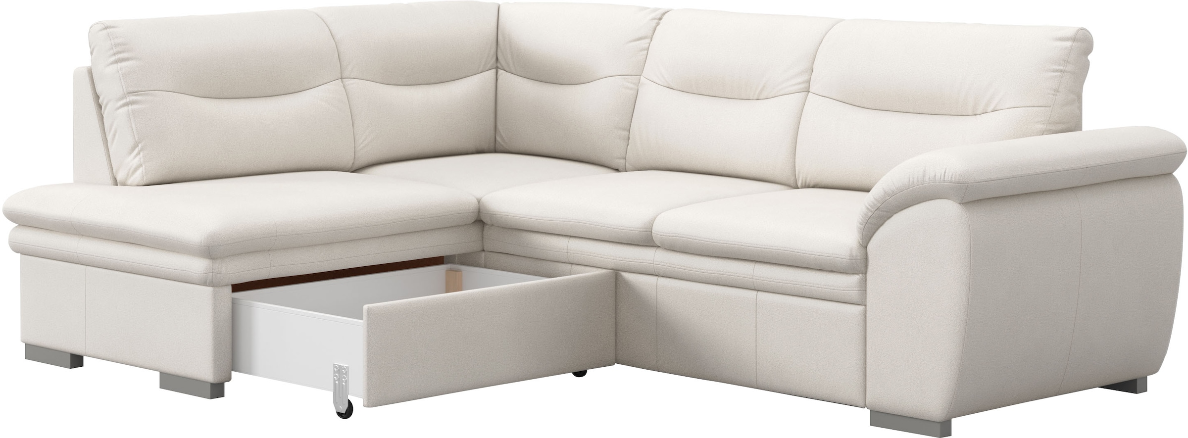 COTTA Ecksofa »Leandra L-Form«, wahlweise mit Bettfunktion & Bettkasten