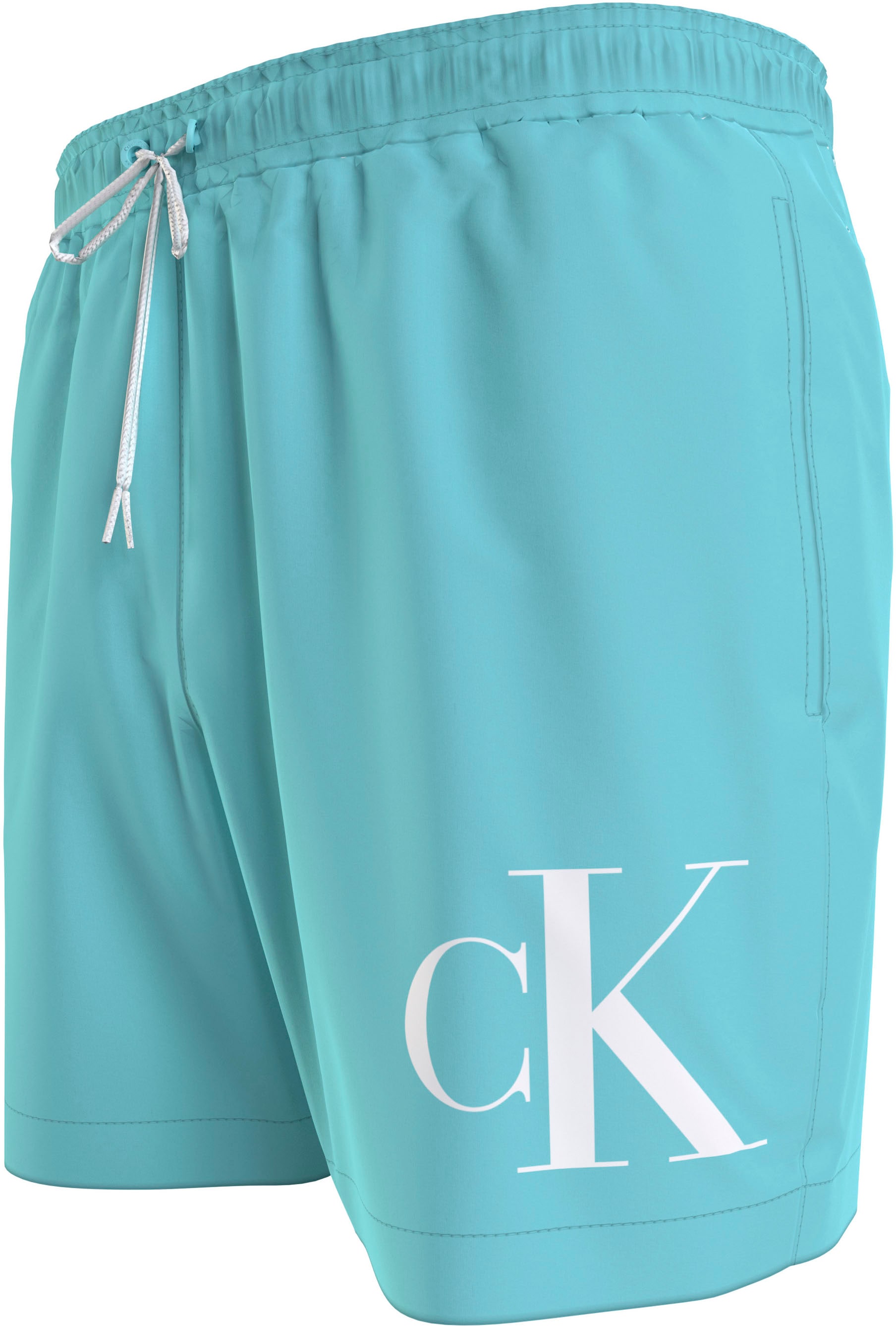 Calvin Klein Swimwear Badeshorts »MEDIUM DRAWSTRING«, mit kontrastfarbenem Logo