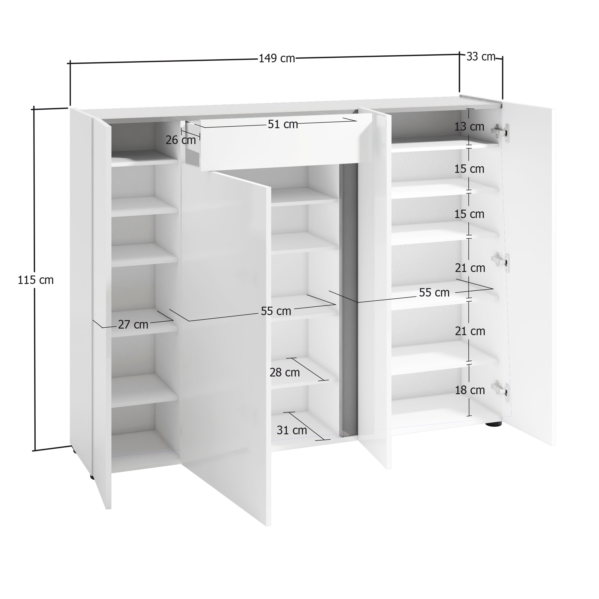 INOSIGN Schuhschrank »Atrium«, (1 St.)