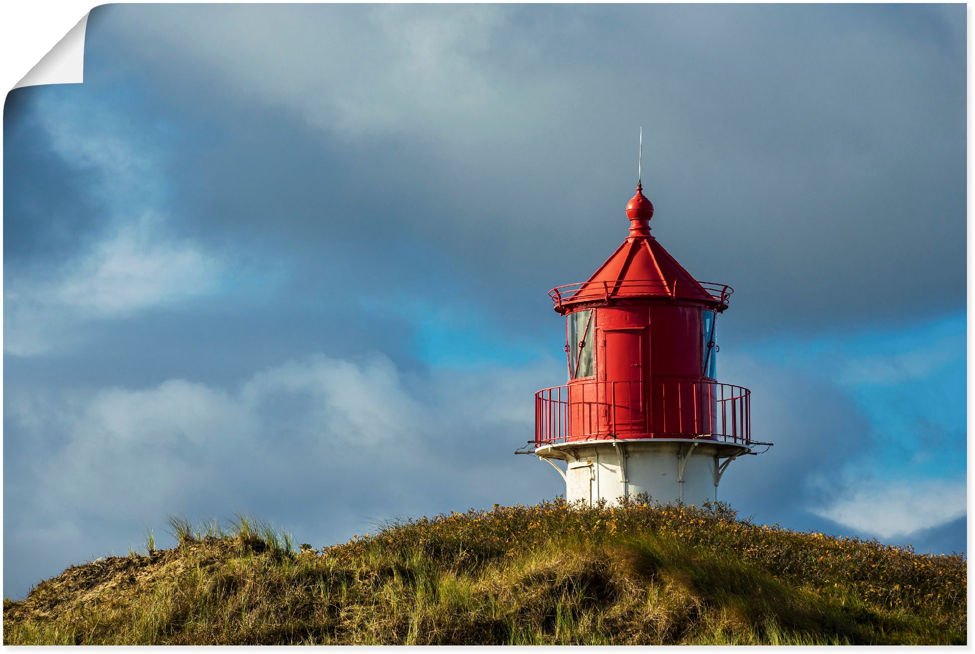 Leinwandbild, in oder Amrum«, Wandbild Insel als in kaufen (1 Wandaufkleber Alubild, St.), versch. Norddorf BAUR | Artland Gebäude, Poster »Leuchtturm Größen