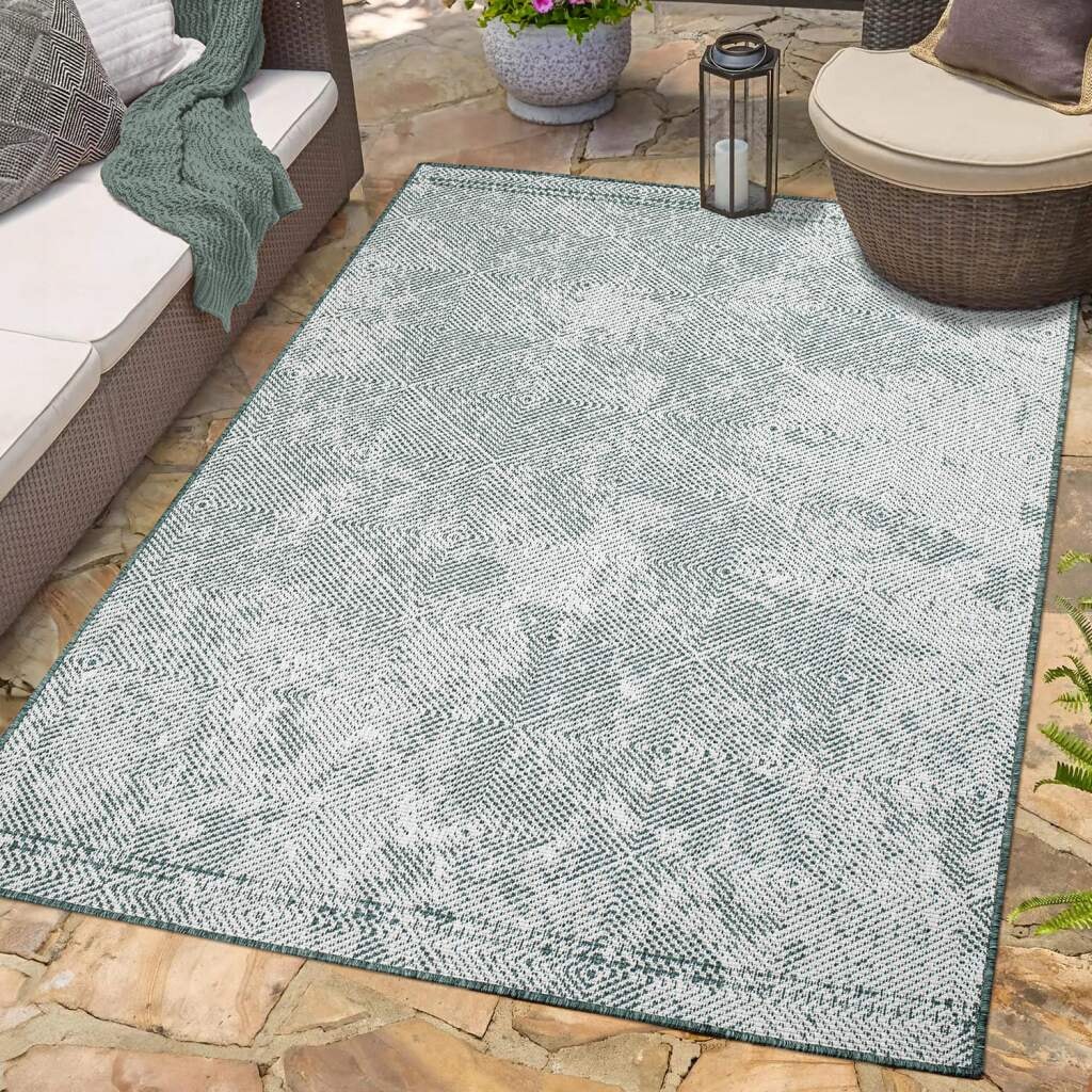 Carpet City Outdoorteppich »DUO RUG 5845«, rechteckig, Wendeteppich Wetterfest In- & Outdoor, Balkon, Terrasse, Wohnzimmer