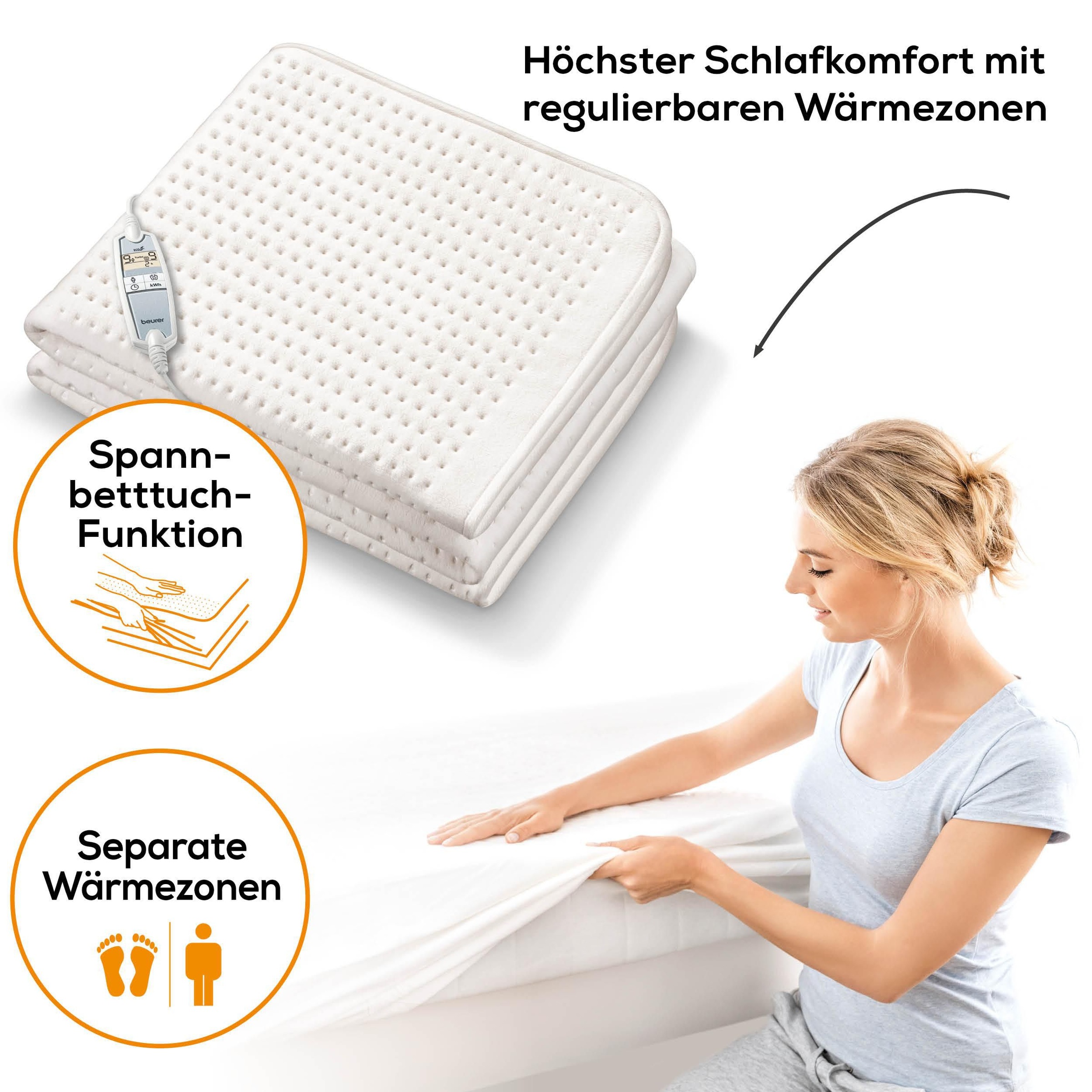 BEURER Wärmeunterbett "UB 100 für ein kuschelig warmes Bett, maschinenwasch günstig online kaufen