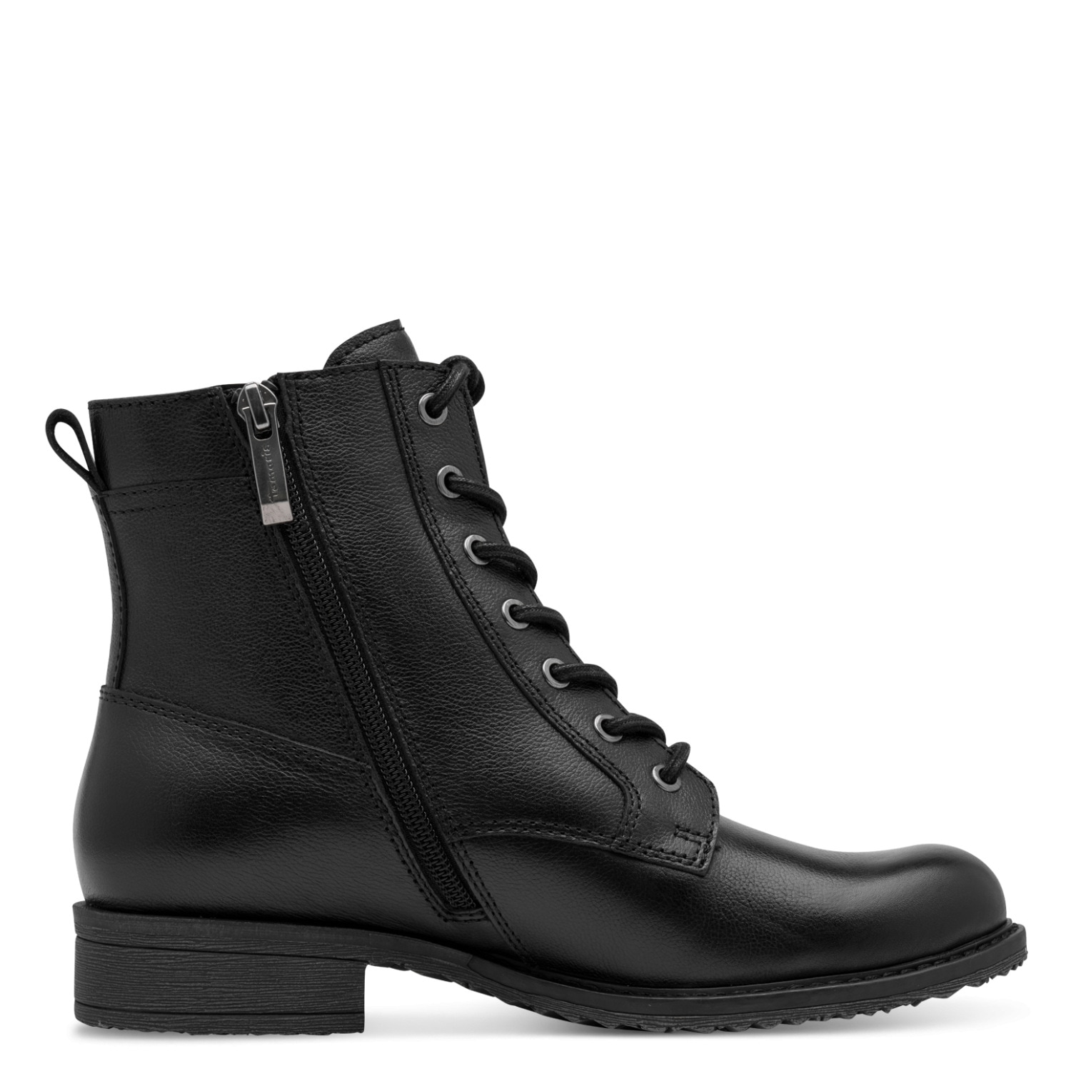 Tamaris Schnürstiefelette  Blockabsatz, Schnürboots mit edlem Logo-Schmuckelement