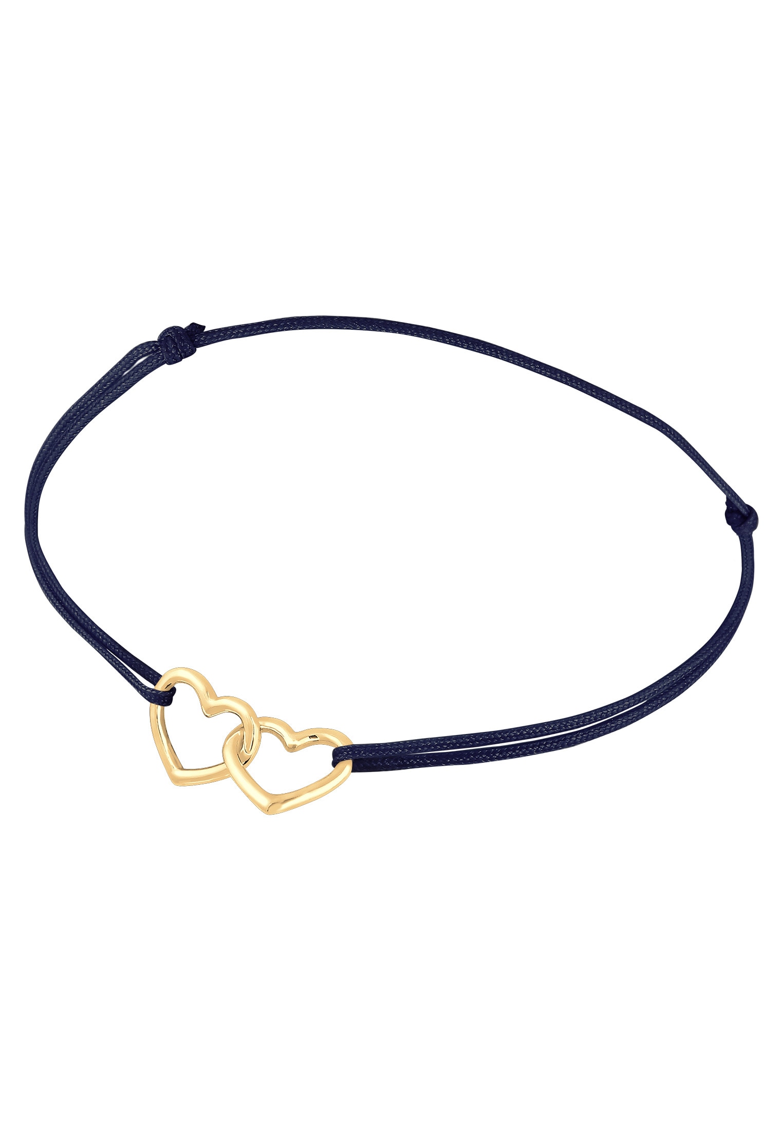 Elli Armband »Herz Nylon Bändchen 925 Sterling Silber«