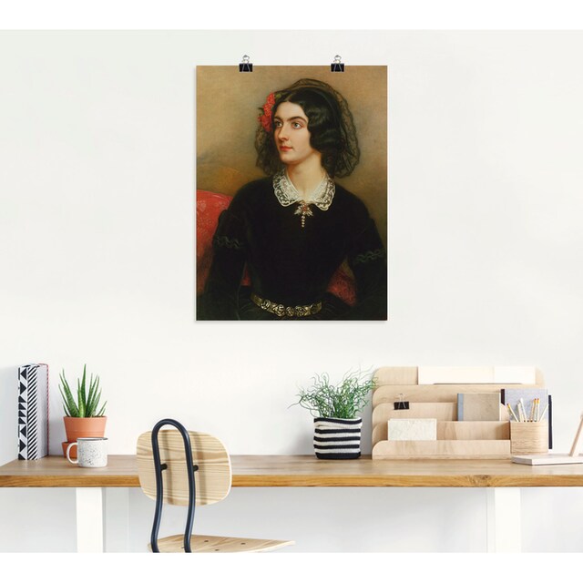 Artland Wandbild »Bildnis der Lola Montez«, Frau, (1 St.), als Leinwandbild,  Wandaufkleber oder Poster in versch. Größen kaufen | BAUR