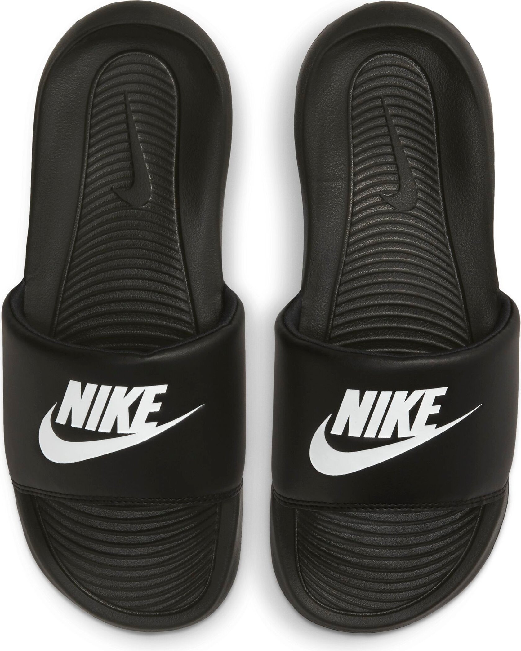 Badesandale NIKE SPORTSWEAR "VICTORI ONE SLIDE", Damen, Gr. 40,5, schwarz-weiß (schwarz, weiß), Synthetik, kontrastfarbene Details, unifarben, Schuhe, Badelatschen 3