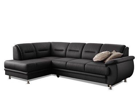sit&more Ecksofa "Mailand L-Form, B: 250 cm, Leder, Komfortsitzhöhe 46 cm" mit Schlaffunktion, Liegefläche: 194x122cm, Komfortpolsterung