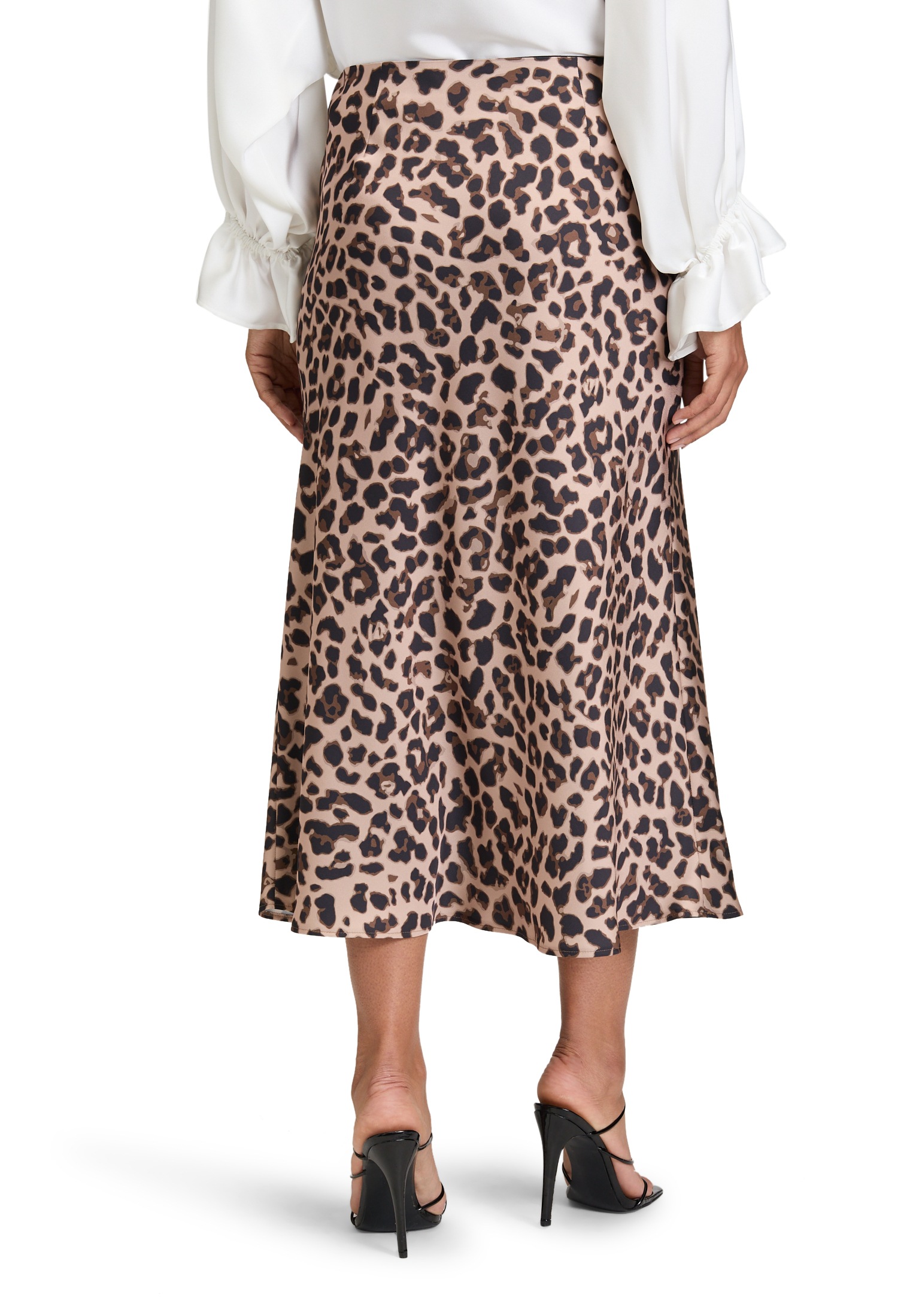 Vera Mont Maxirock »Vera Mont Satinrock mit Leoprint«, Material