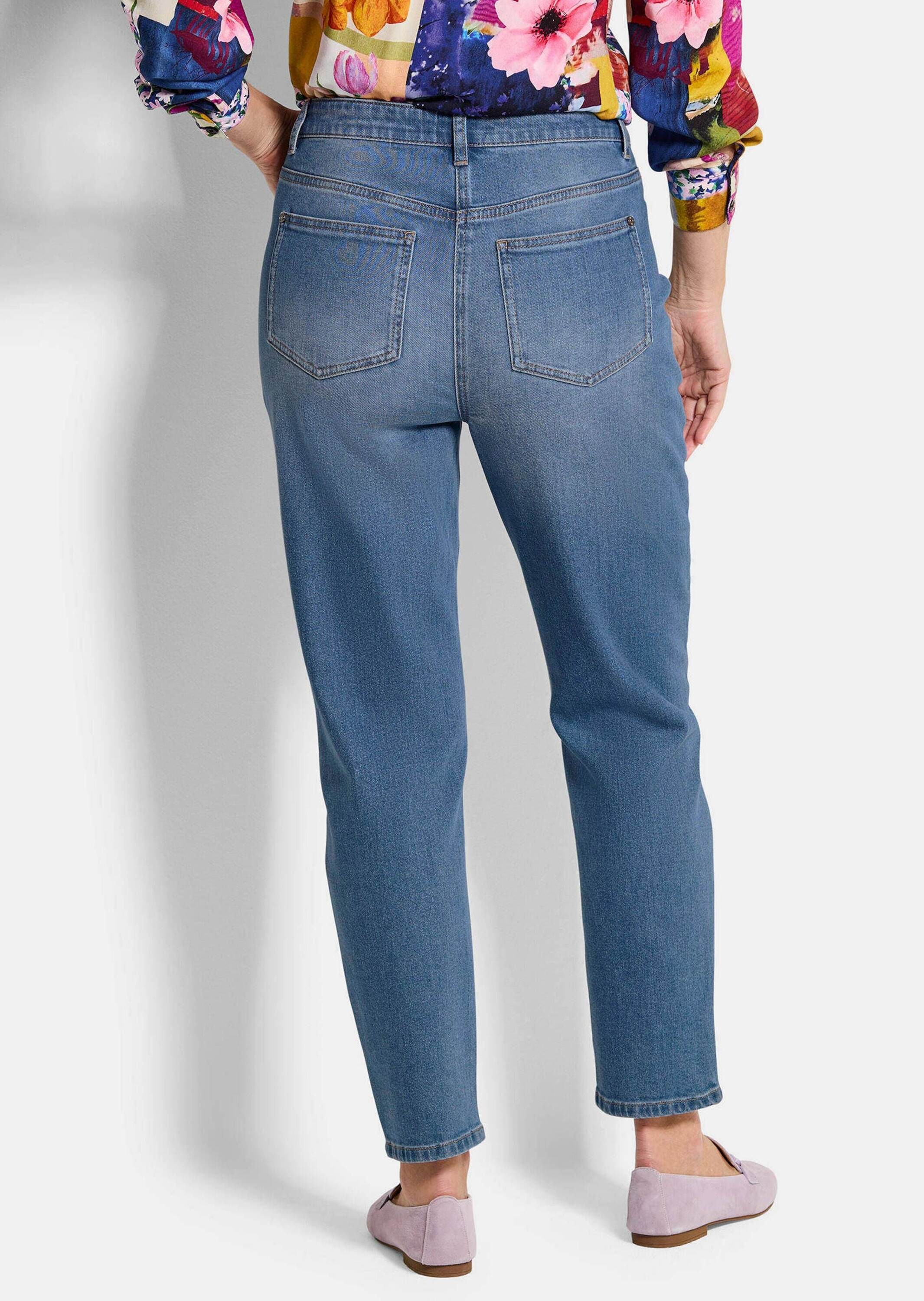 GOLDNER Regular-fit-Jeans »Kurzgröße Baumwoll-Stretch Mom Jeans SARA« stretchbequeme Quälität