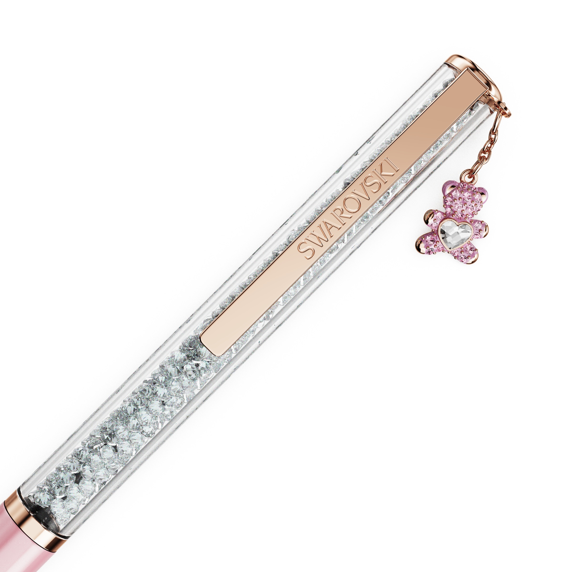 Swarovski Drehkugelschreiber »Schreibgerät Geschenk CRYSTALLINE mit Teddy-Charm« mit Swarovski® Kristallen