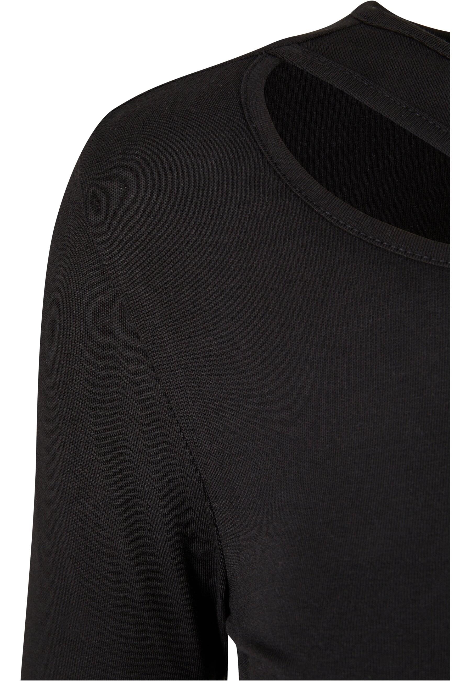 URBAN CLASSICS Longsleeve »Urban Classics Damen Ladies Crossed Cut Out Longsleeve«, (1 tlg.)