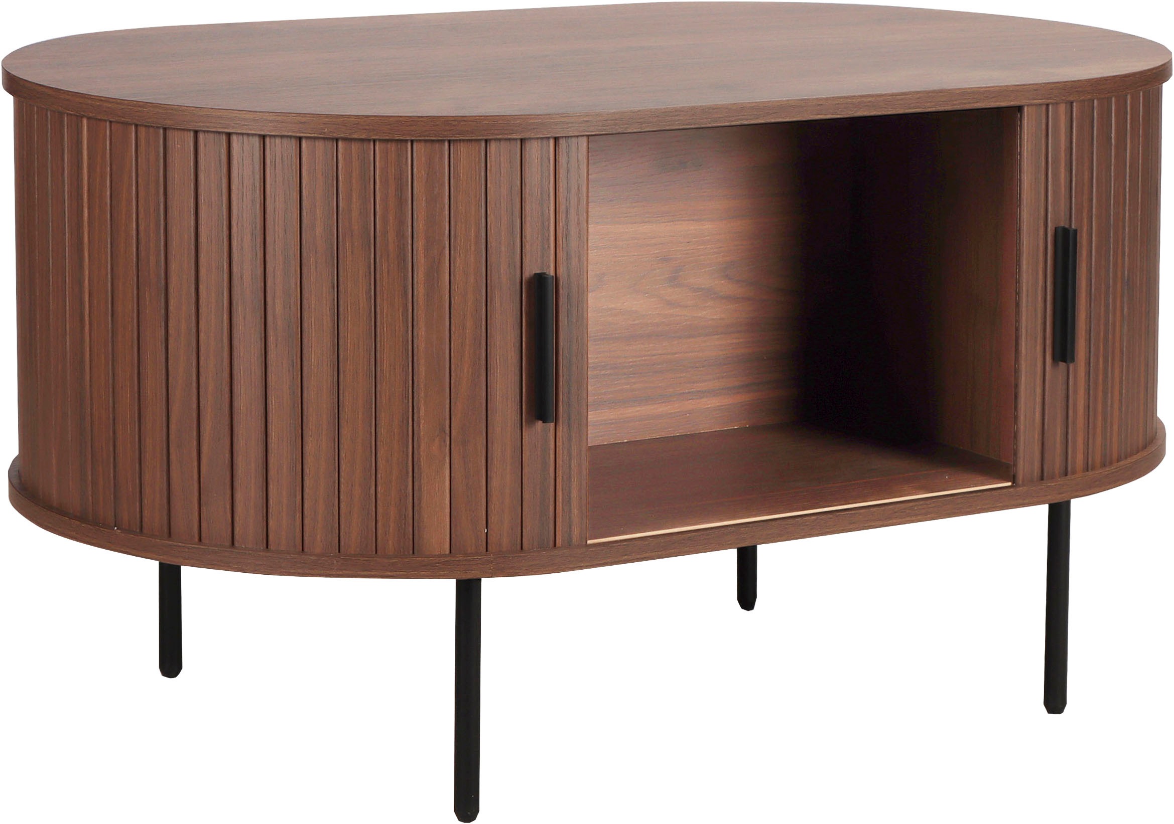 Table basse home affaire MÖBILIA Noir/Noyer 100x60x55cm 3