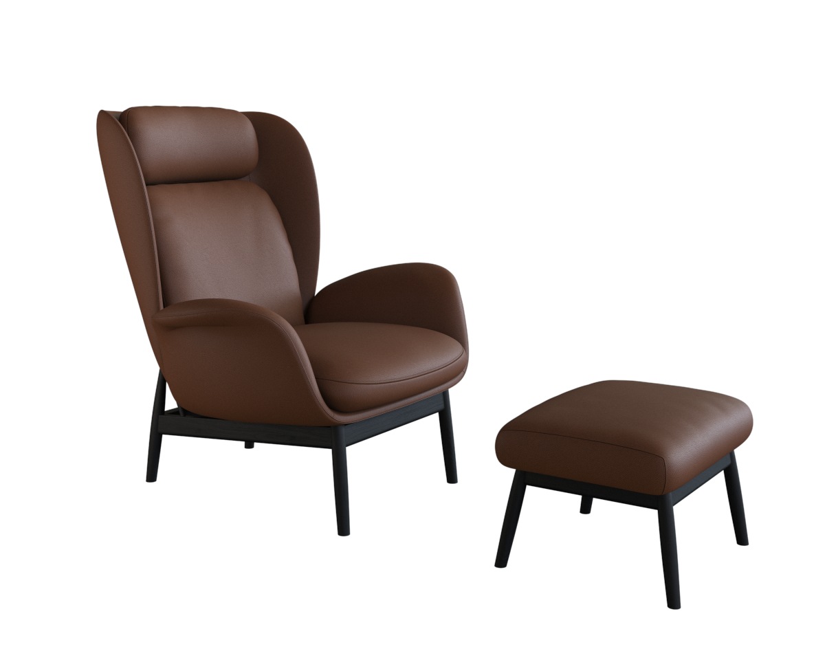Thumbnail - FLEXLUX Ohrensessel "Padova Scandic Design Sessel, erstklassiger Sitz- und Wohlfühlkomfort", Stil & Komfort, organische ...