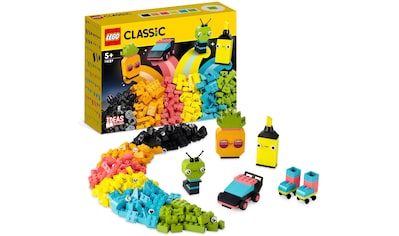 Konstruktionsspielsteine »Neon Kreativ-Bauset (11027), LEGO® Classic«, (333 St.)