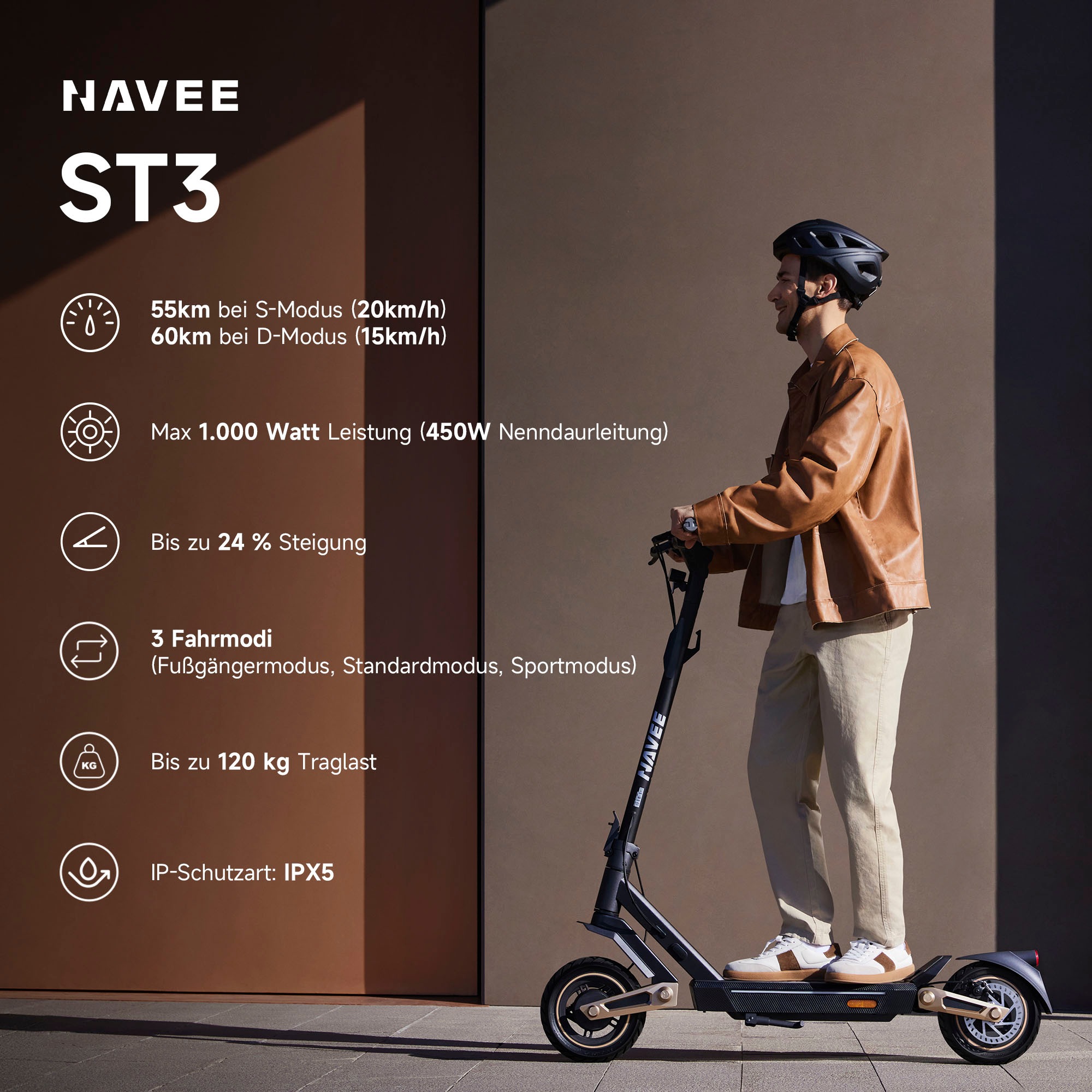 NAVEE E-Scooter »ST3 Electric Scooter (DE Version)«