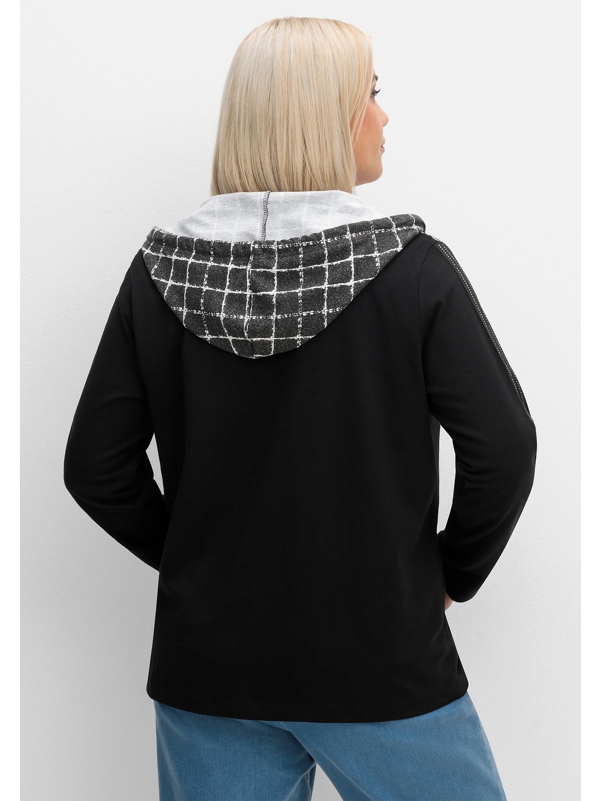 Sheego Kapuzensweatjacke »Große Größen«, im Mustermix