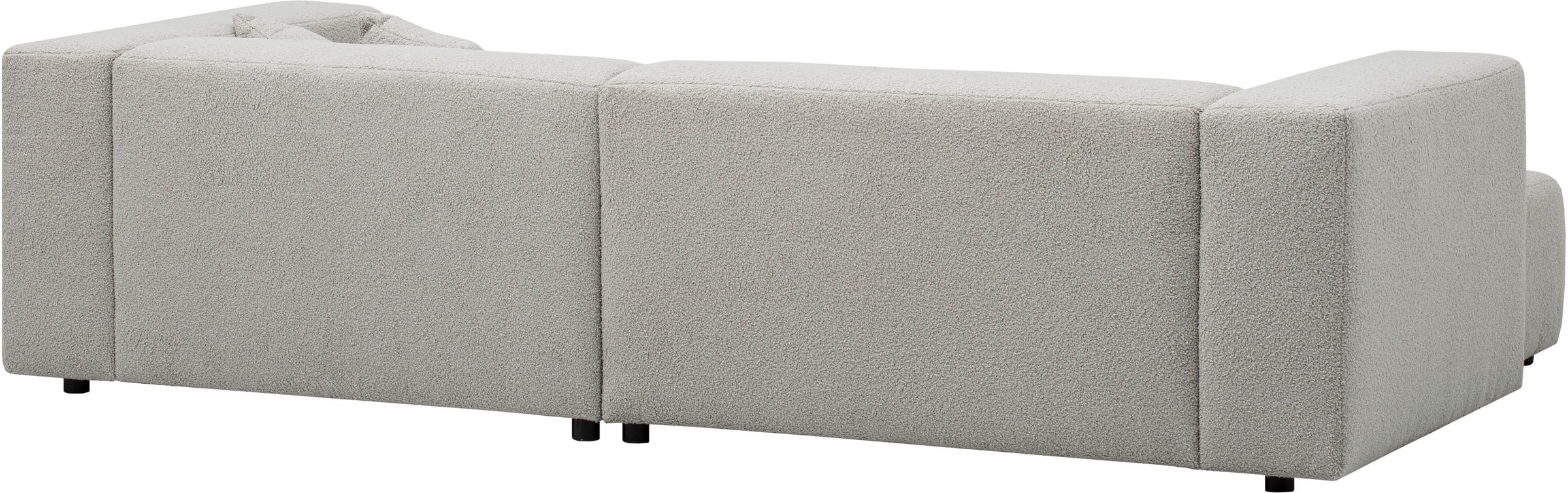 andas Ecksofa »BAKELS, L-Form in Cord oder Boucle-Stoff, moderne Couch«, wahlweise Recamiere rechts/links, bequemer Sitzkomfort