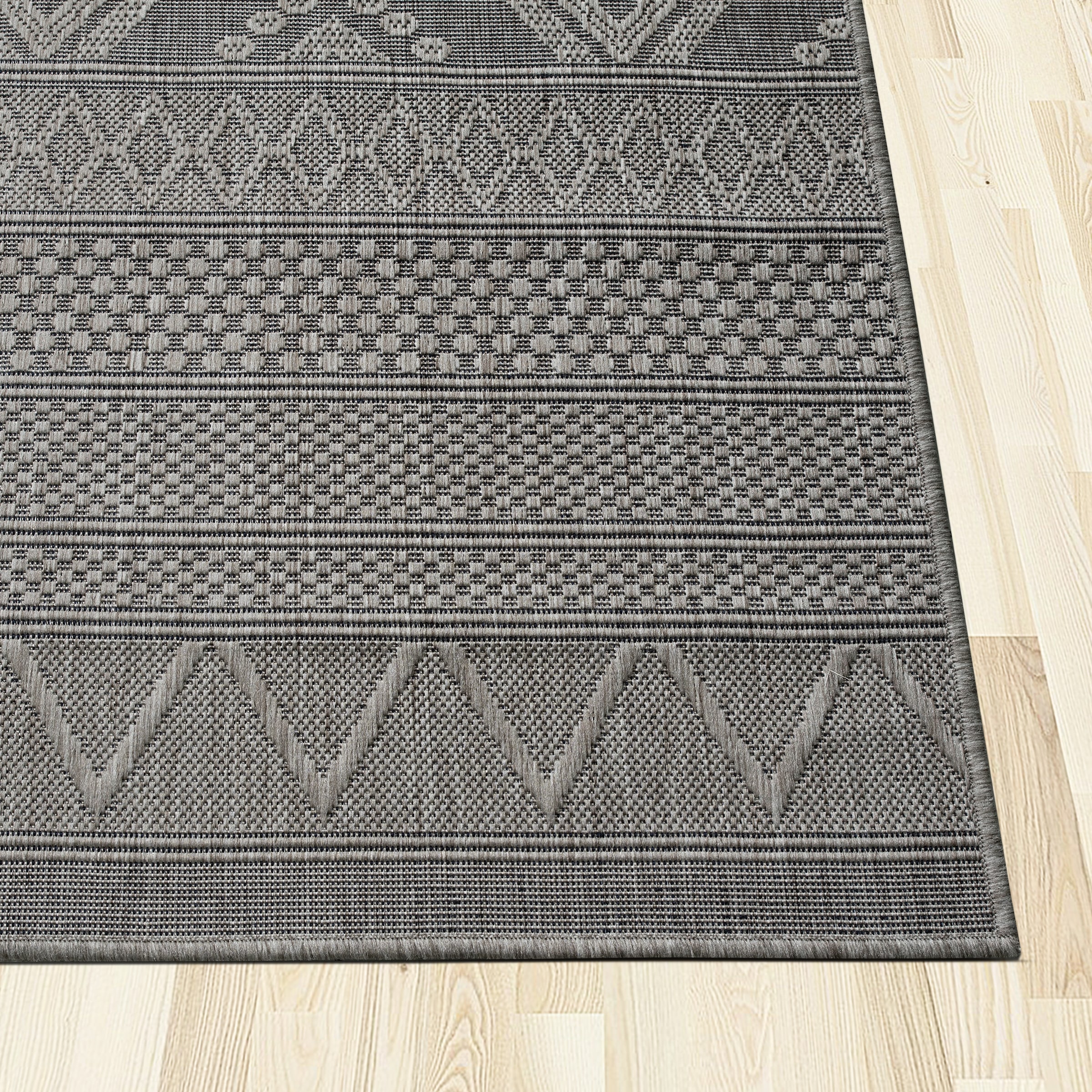my home Teppich »Toronto auch als Läufer erhältlich«, rechteckig, 3 mm Höhe, In- und Outdoor geeignet, Sisal-Optik, Wetterfest & UV-beständig, Boho