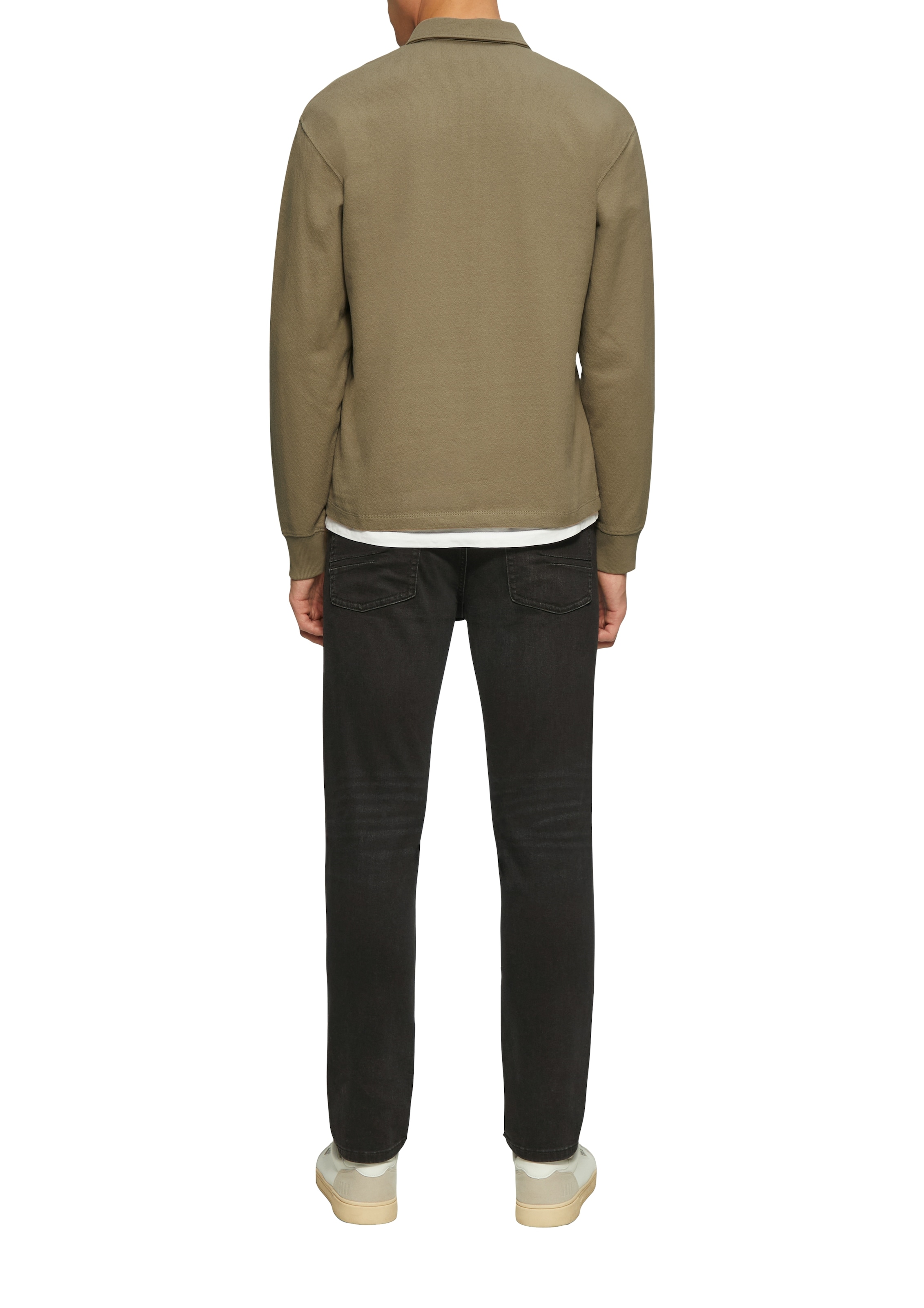 s.Oliver Langarm-Poloshirt, mit Logo Stickerei am Rumpf