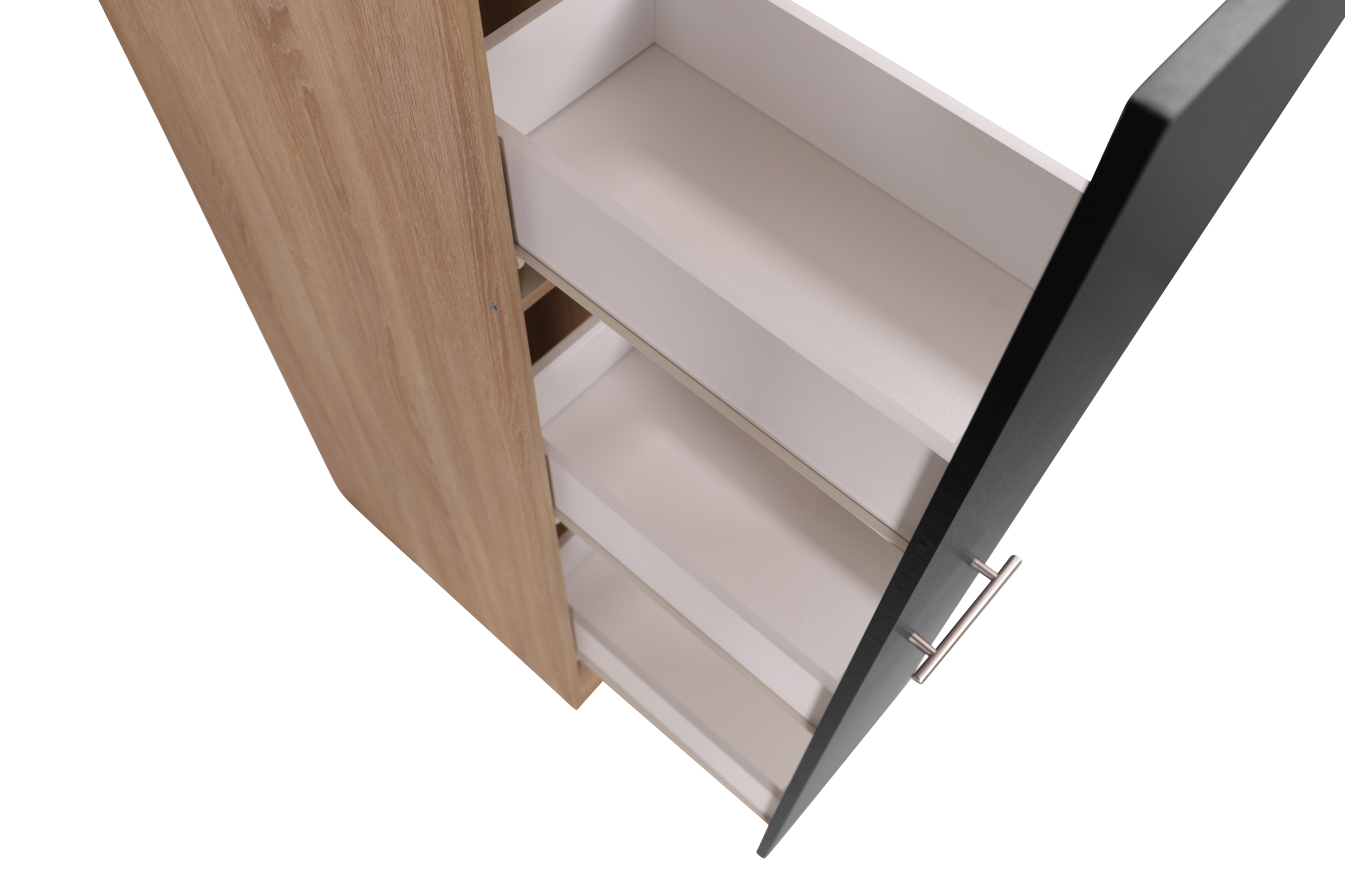 RESPEKTA Apothekerschrank »Merle« Breite 30 cm, Metallstangengriffe, Höhe 144,8 cm