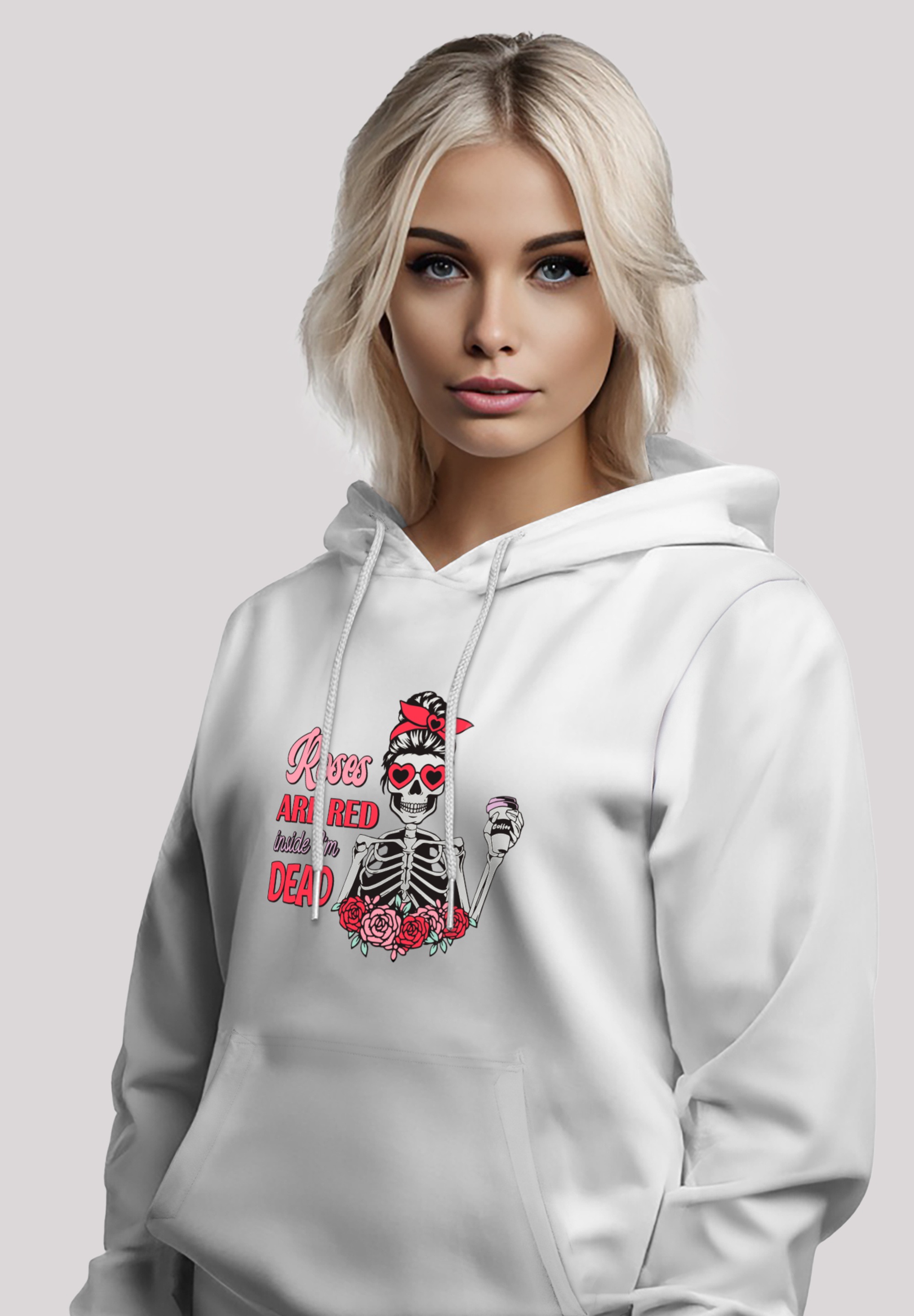 F4NT4STIC Kapuzenpullover »Anti Valentinstag Roses are red«, Premium Qualität