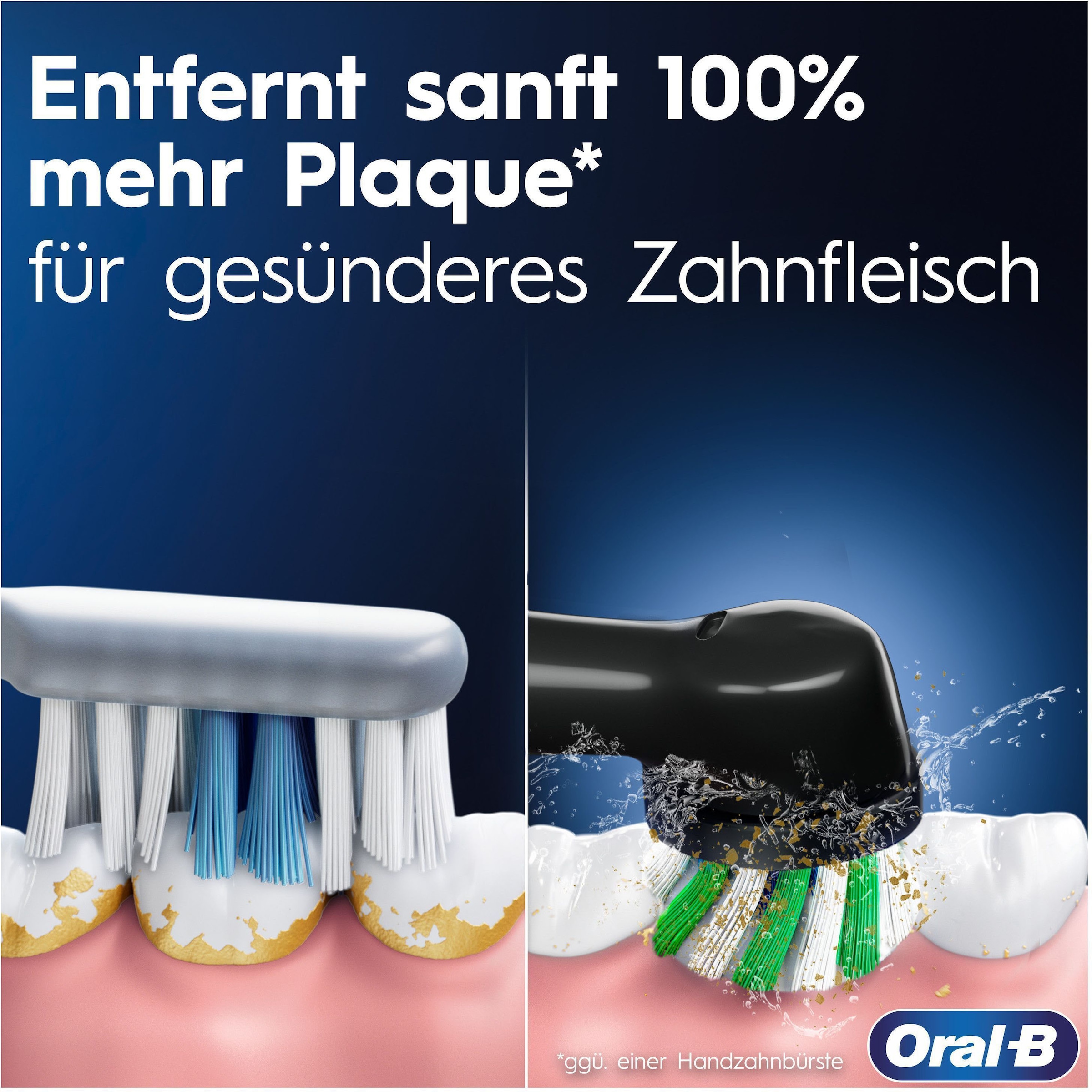 Elektrische Zahnbürste »Pro 3 3000«, 2 St. Aufsteckbürsten, 3 Putzmodi