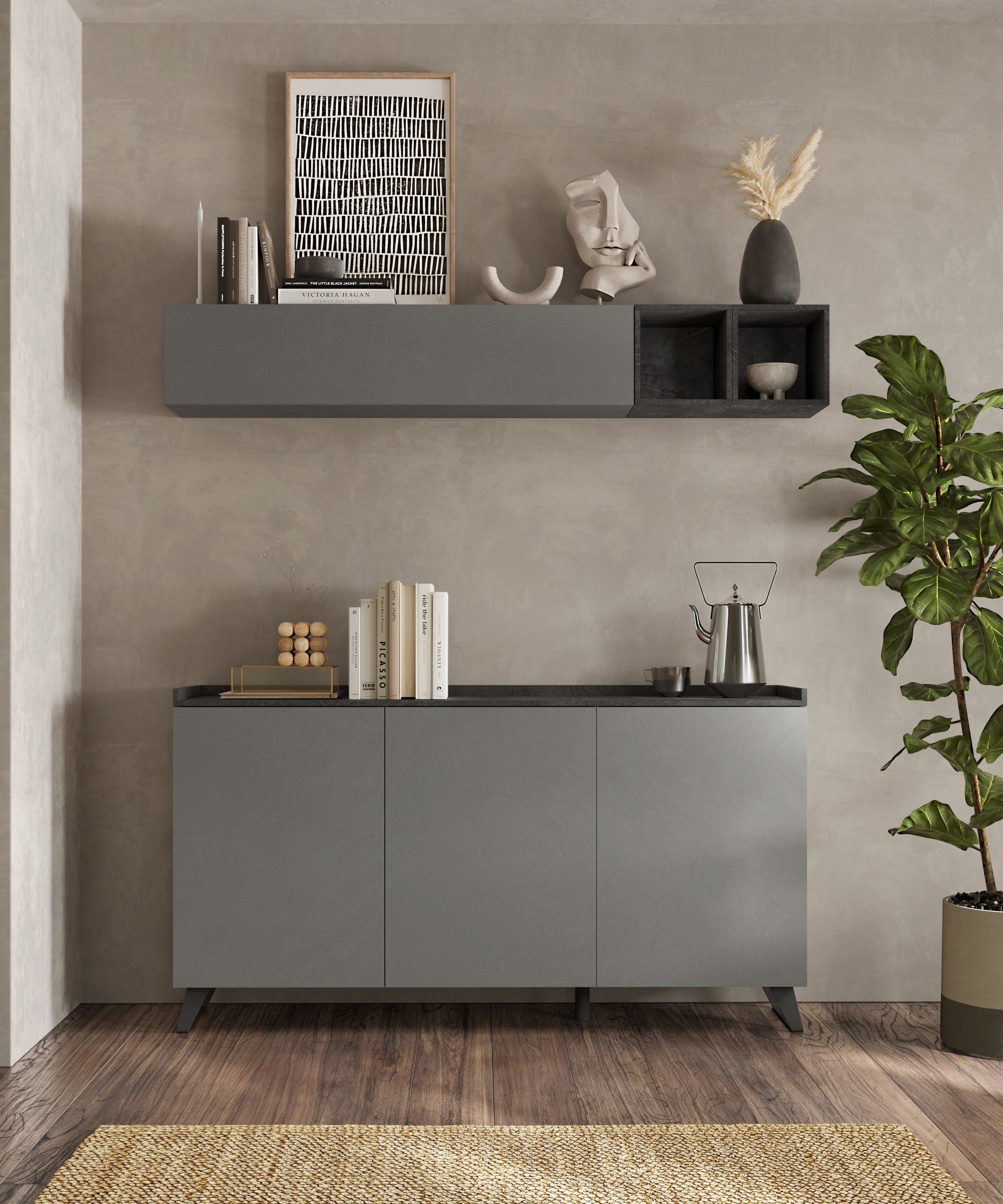 INOSIGN Wohnwand "Tray", 4-teilig günstig online kaufen
