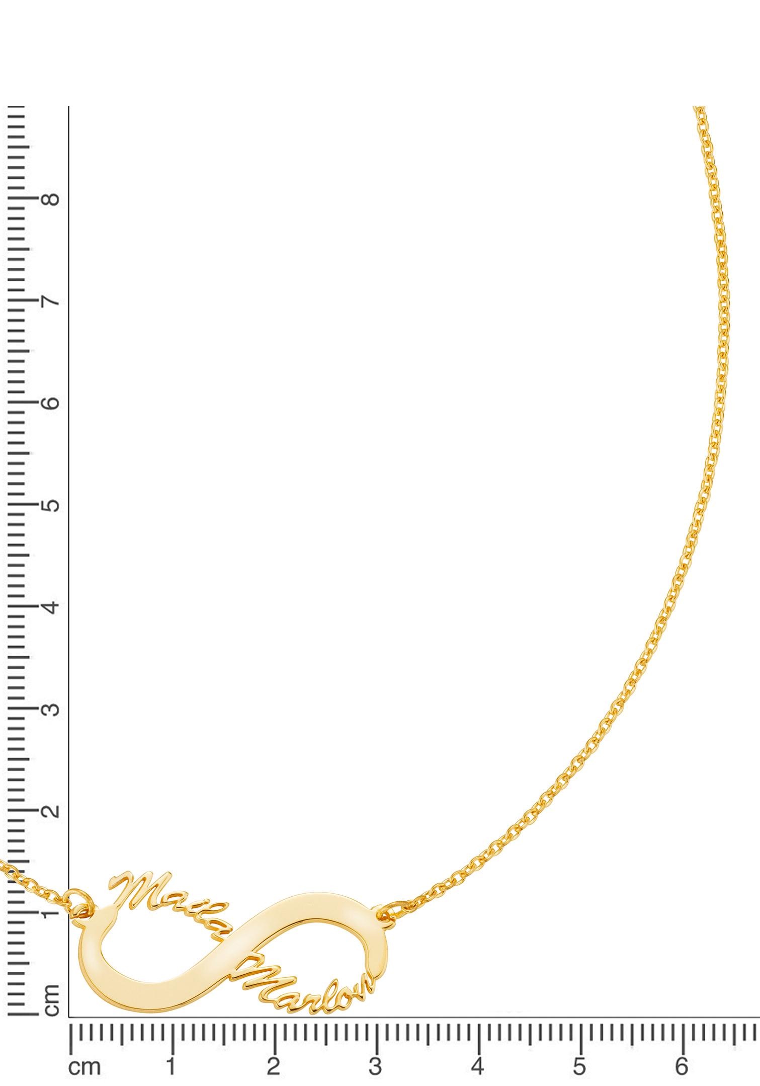 Firetti Namenskette »Schmuck Geschenk, Infinity/Unendlichkeitsschleife -  mit 2 Namen«, GRAVURwunsch per Mail, Anlass Geburtstag Valentinstag  Weihnachten für bestellen | BAUR