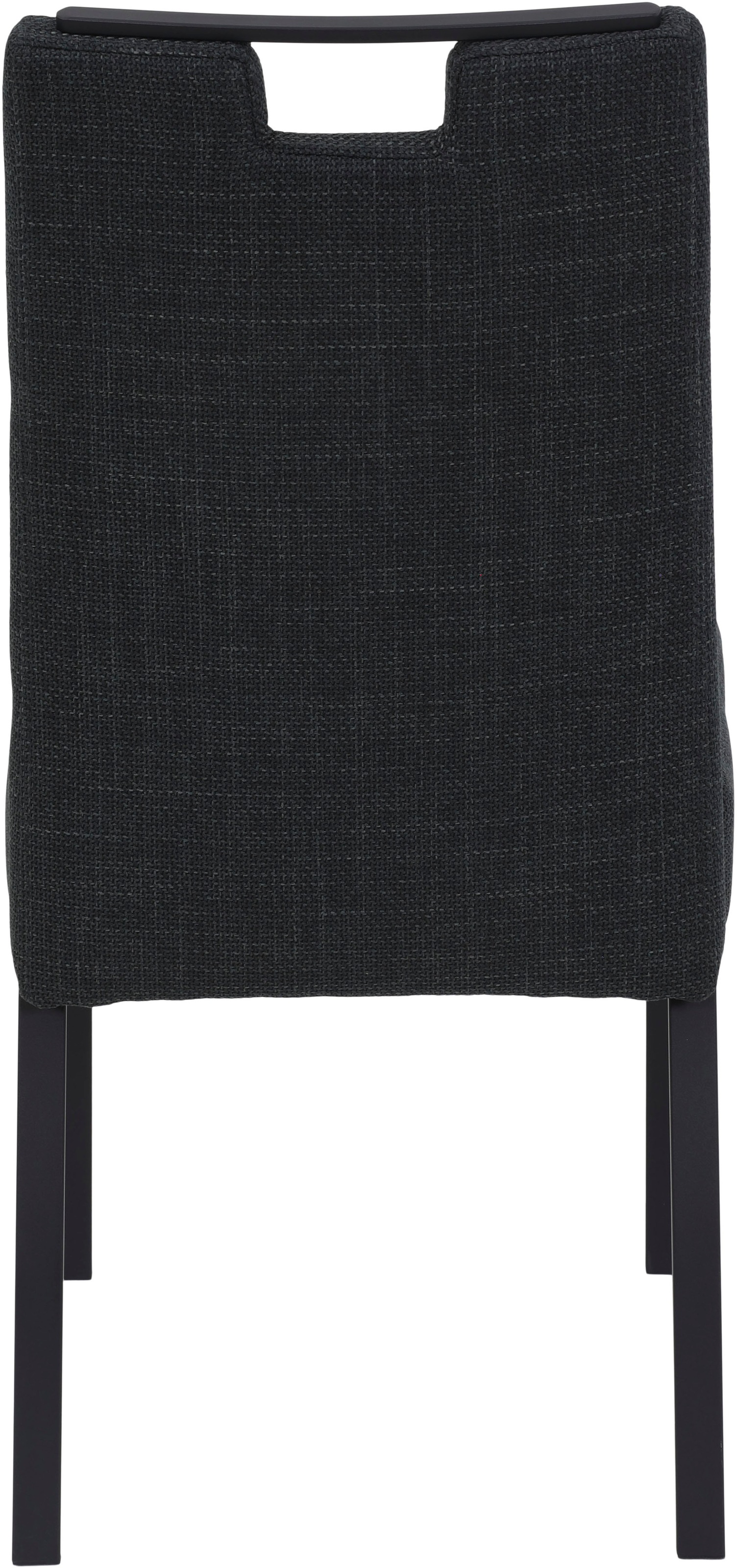 4-Fußstuhl HELA "LINZ, Esszimmerstuhl, Komfortstuhl", schwarz (anthrazit, schwarz, schwarz), B:48,5cm H:97cm T:64cm, Metall, Polyester, Stoff, Stühle, XL-Sitz,elegante Griffleiste,Komfortsitz mit Federkern,140kg belastbar 3