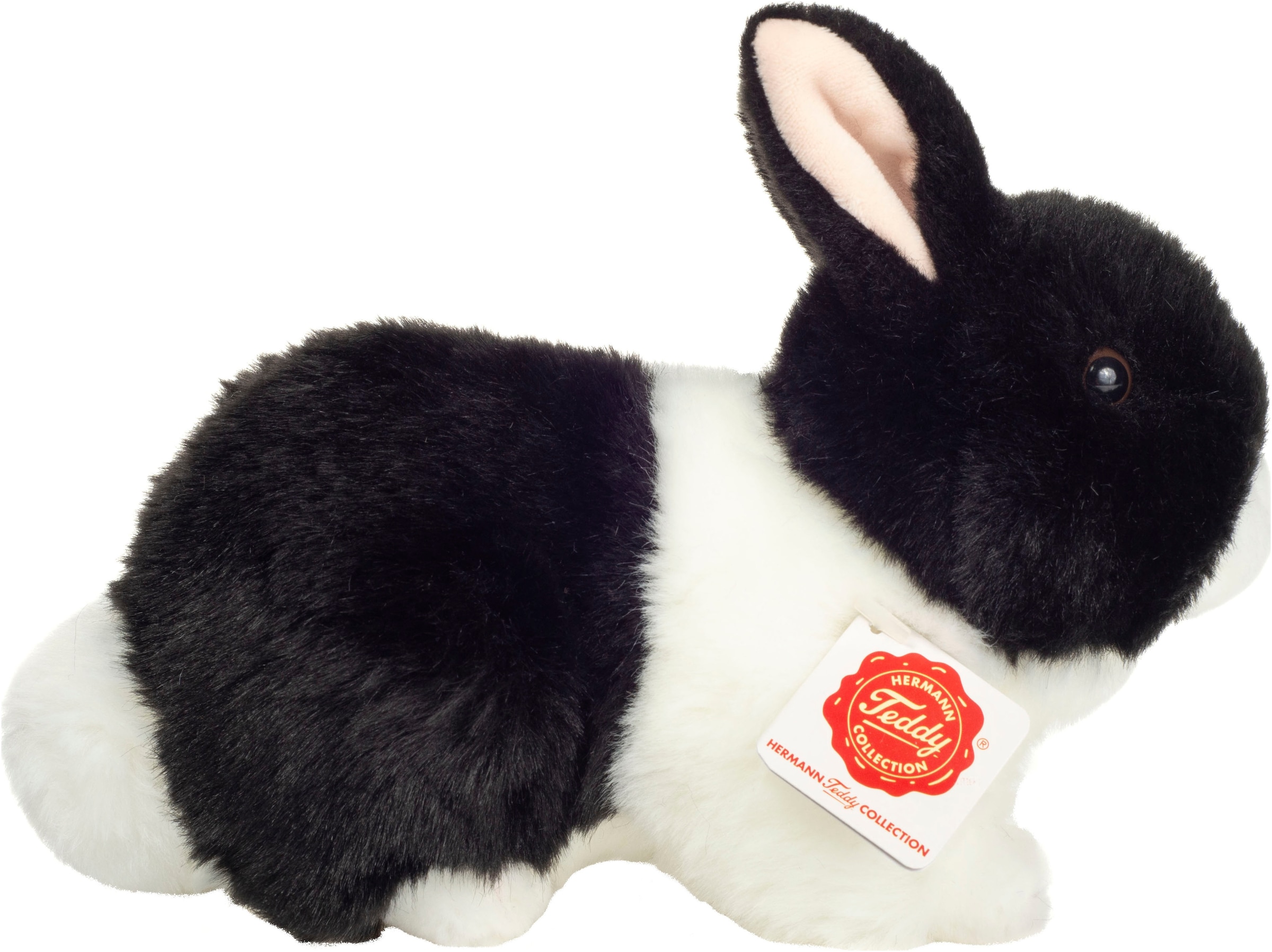 Teddy Hermann® Kuscheltier »Hase, 23 cm, schwarz/weiß«, zum Teil aus recyceltem Material