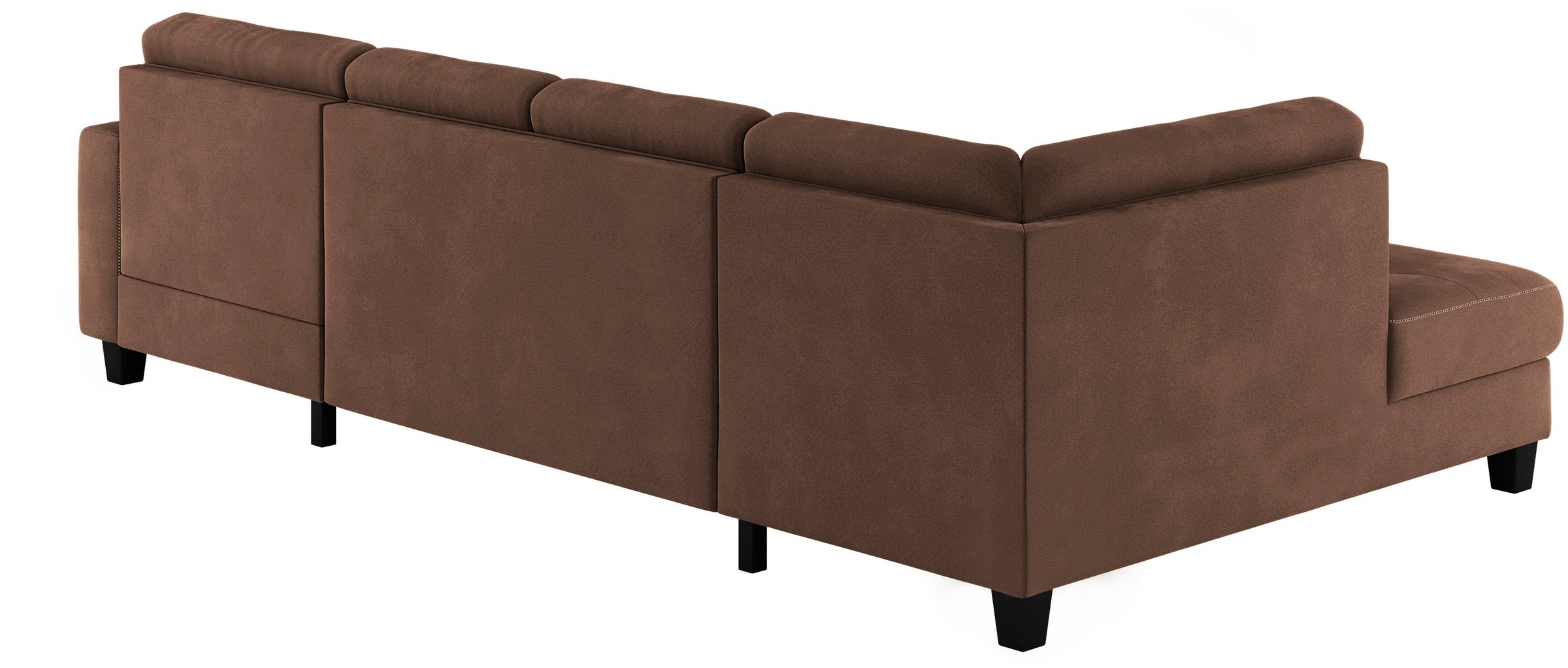 Wohnlandschaft HOME AFFAIRE "Varese", braun (dunkelbraun), B:304cm H:91cm T:170cm, 100% Polyester, Sofas, Wohnlandschaft, wahlweise mit Bettfunktion und Bettkasten 6
