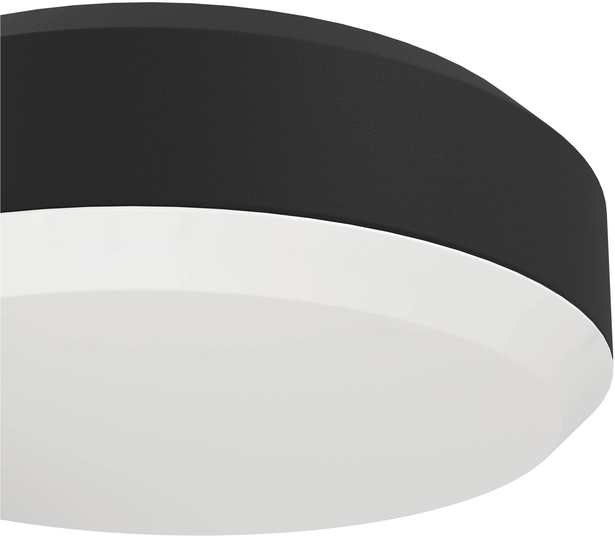 EGLO Wandleuchte »Fornaci Wandlampe, Außenleuchte Hauswand, Metall und Kunststoff, IP44« LED-Modul 1 Stk. Warmweiß Wand-/Deckenleuchte - L16 x H13,5 x AL19 cm - schwarz - 3X3,6W inkl.