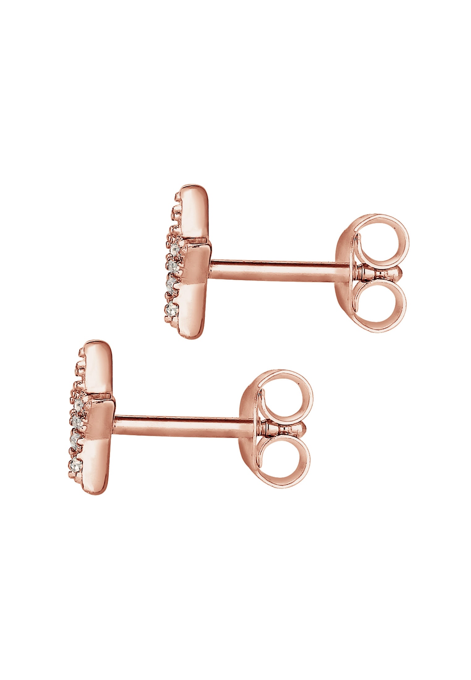 Elli Paar Ohrstecker »Ohrstecker Stern Glas Kristalle Weiß 925 Sterling Silber«
