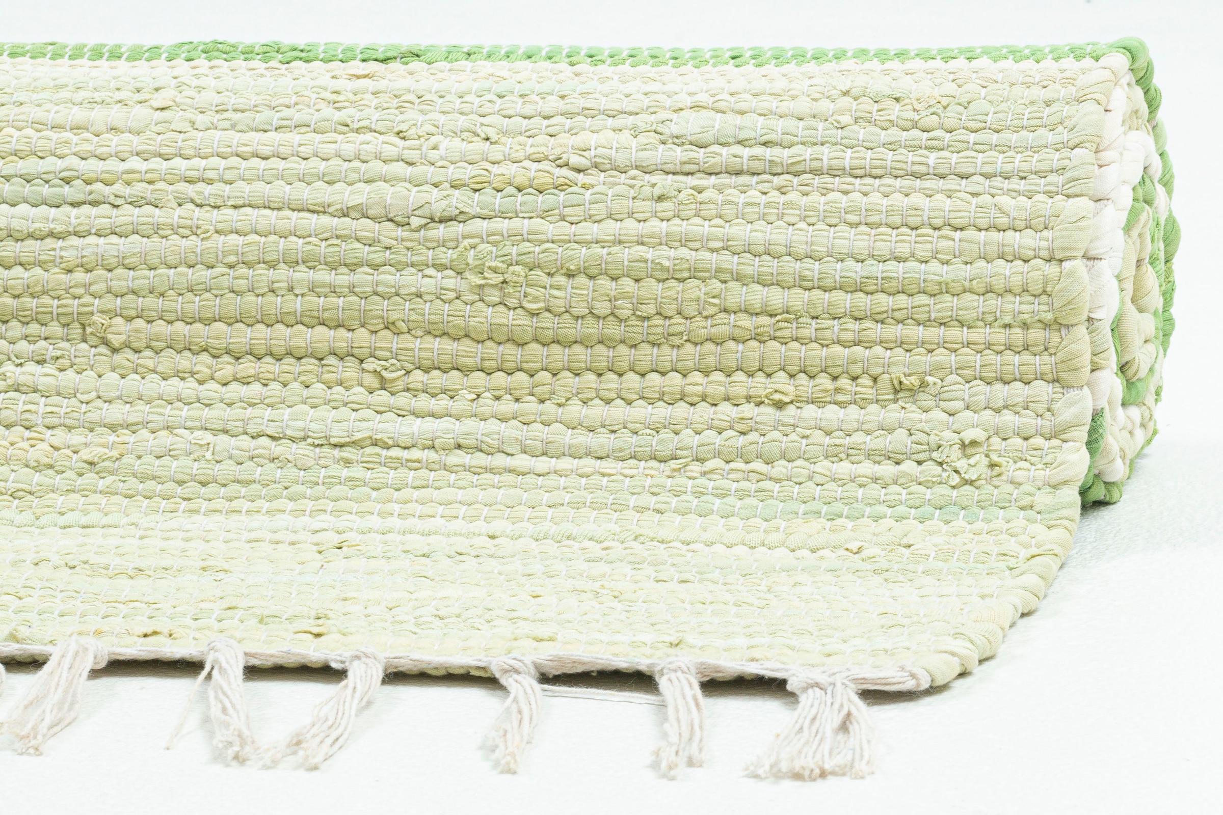 BAUR »Stripe handgewebt, THEKO reine Baumwolle, mit Fransen Handweb Cotton«, rechteckig, Flachgewebe, Läufer |