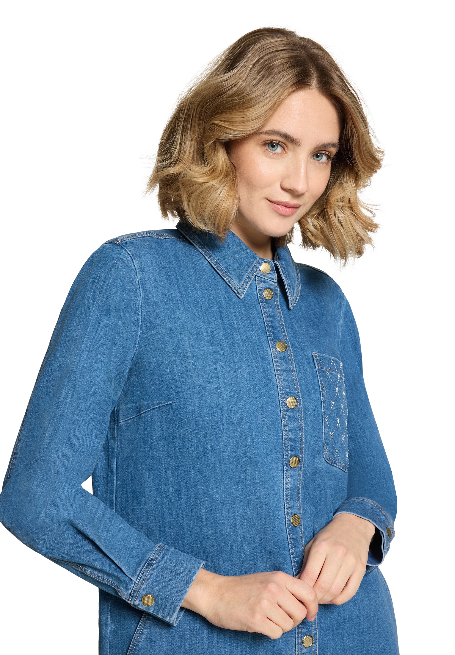 Betty Barclay Hemdblusenkleid »Damen mit Knopfleiste« Eingrifftasche | aufgesetzte Taschen