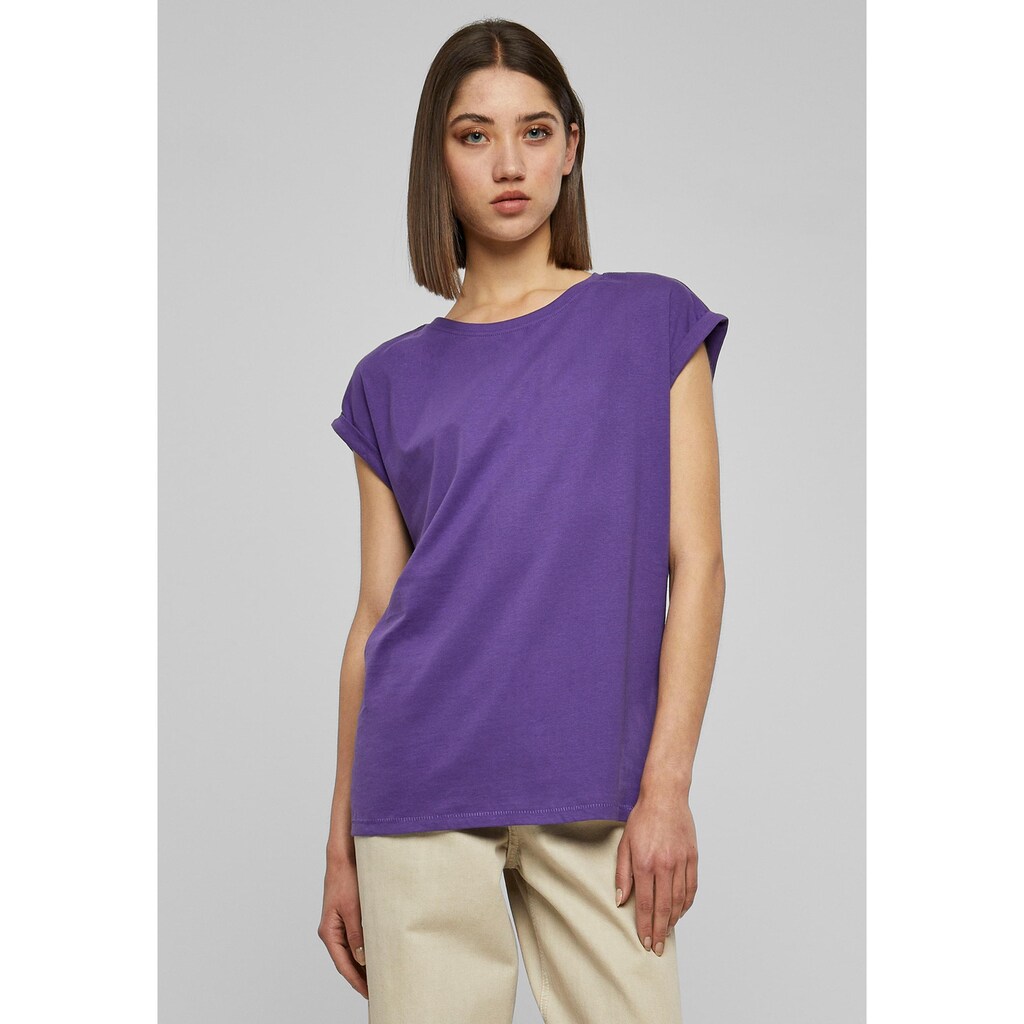 URBAN CLASSICS Kurzarmshirt »Urban Classics Damen Ladies Extended Shoulder Tee«, (1 tlg.)