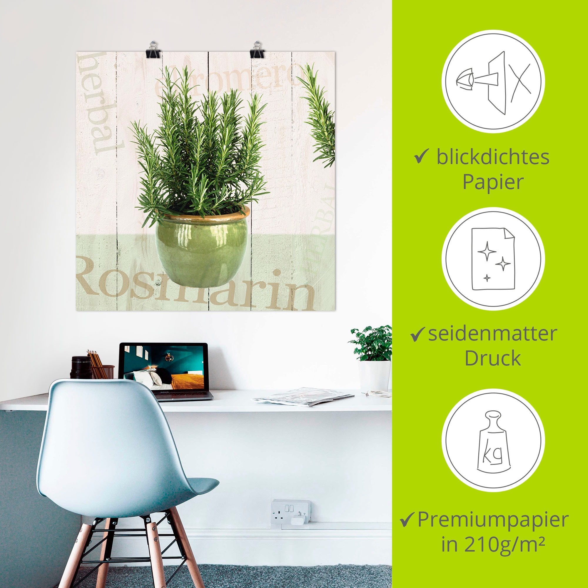 Artland Wandbild »Rosmarin«, Pflanzen, (1 St.), als Alubild, Outdoorbild, Leinwandbild, Poster in verschied. Größen