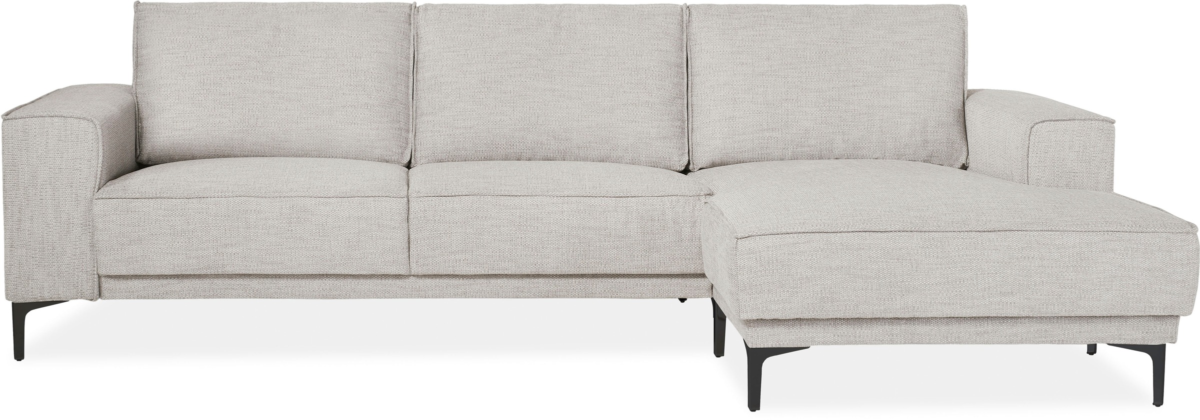 Places of Style Ecksofa "Polsterecke Oland, Struktur, Flachgewebe, Luxus-Mi günstig online kaufen