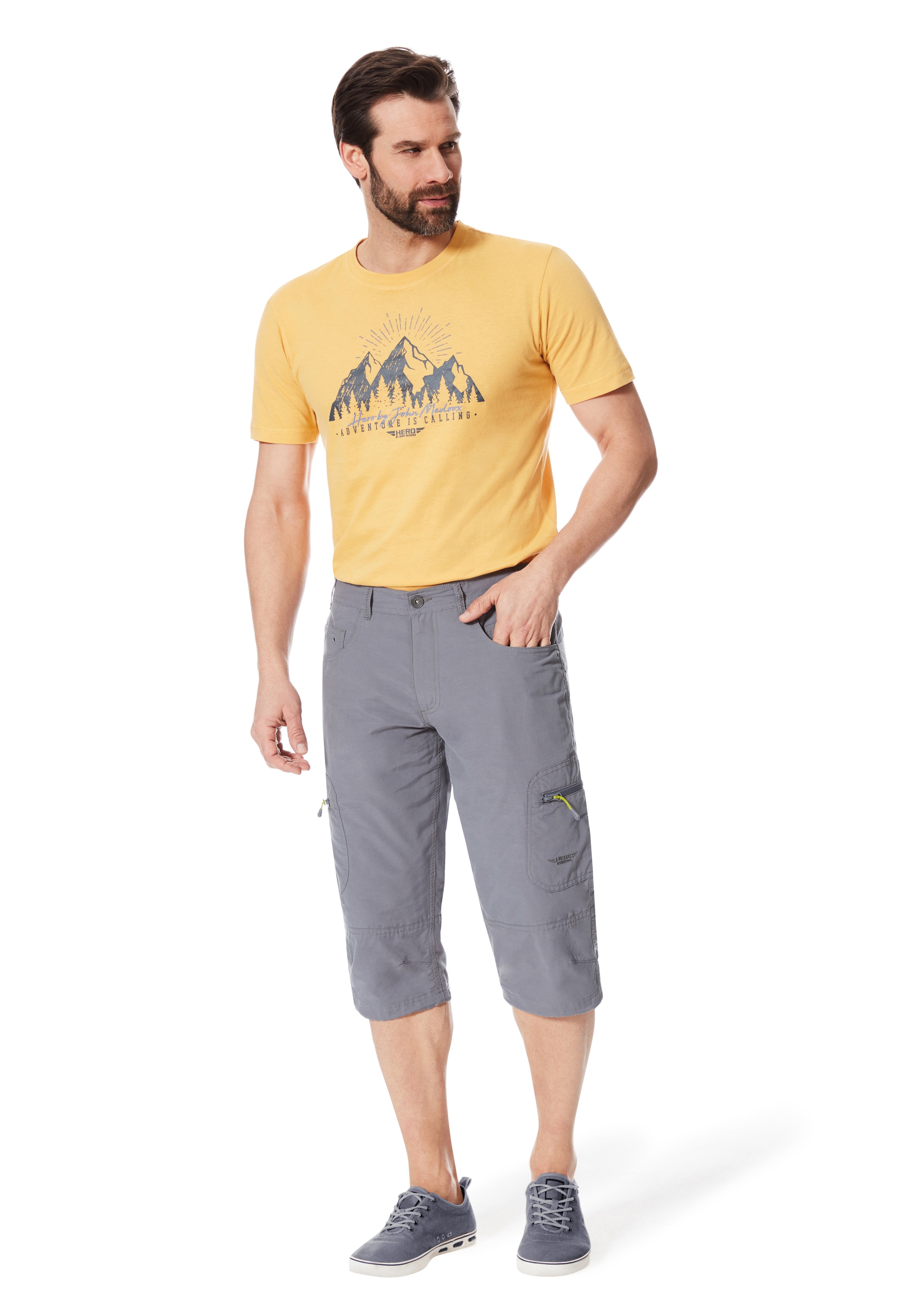 HERO by John Medoox Bermudas "Trekking 7/8 Hose" Straight Fit Casual Funkti günstig online kaufen