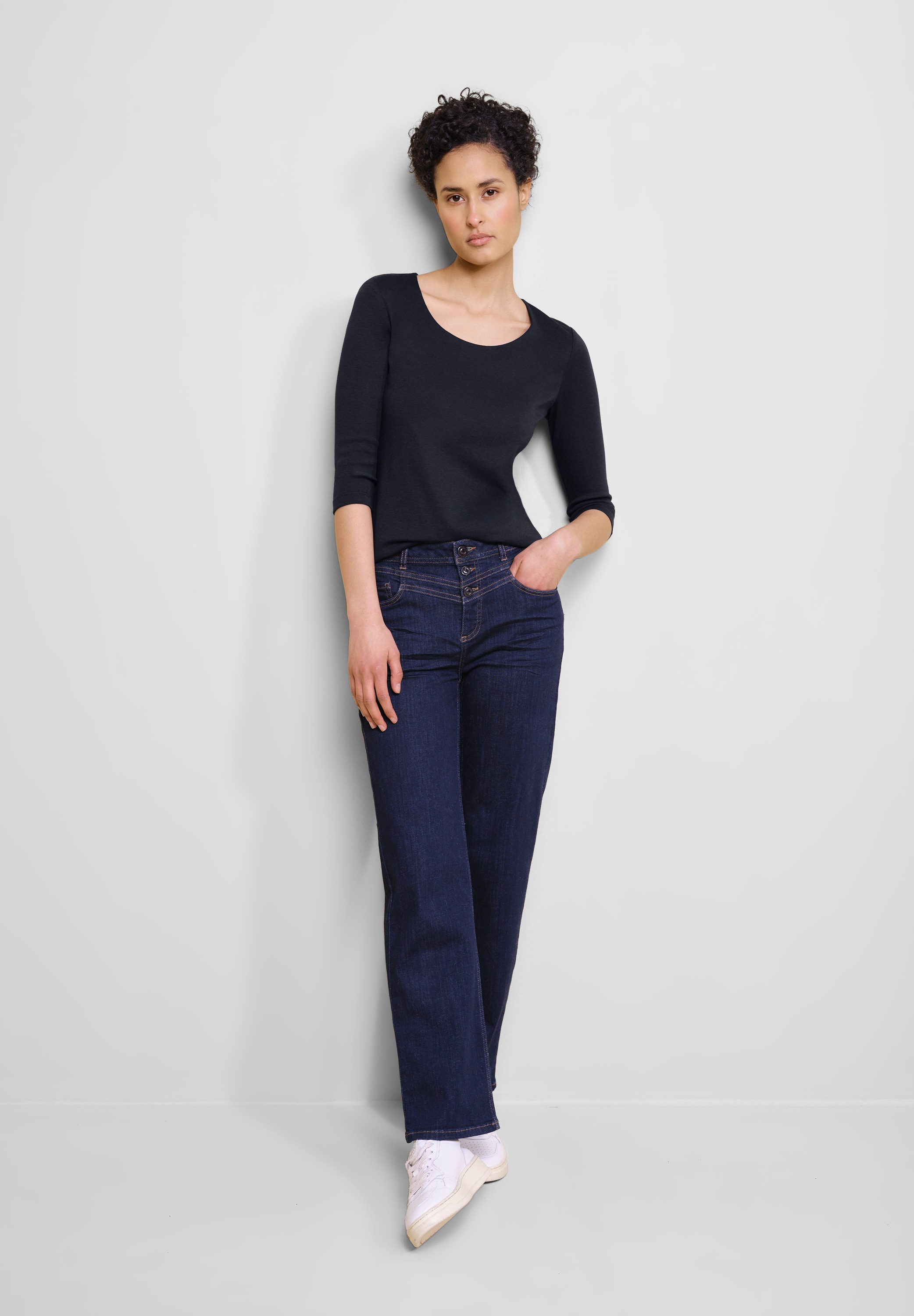 STREET ONE 3/4-Arm-Shirt, mit Rundhalsausschnitt