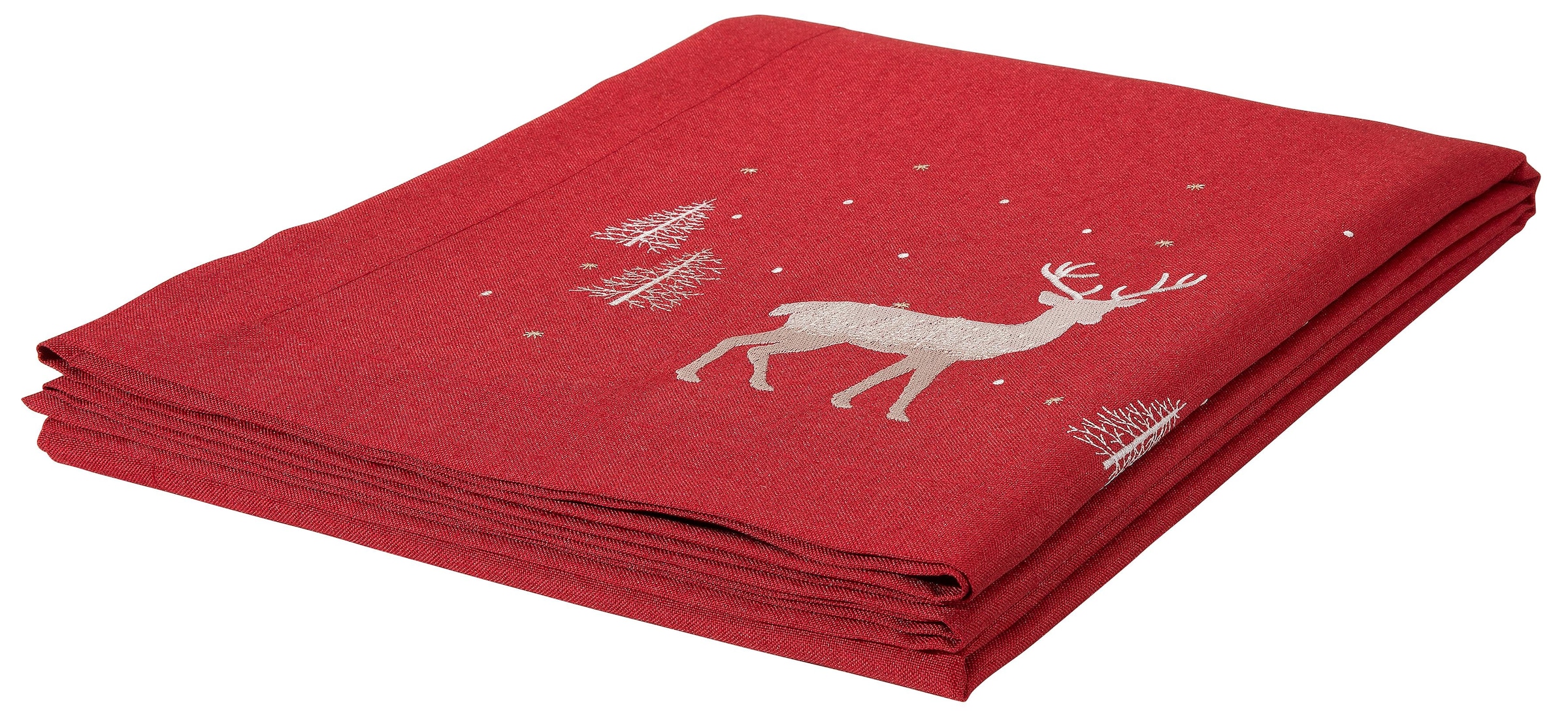 Dreams Tischdecke "Hirsch, Weihnachtsdeko rot" günstig online kaufen