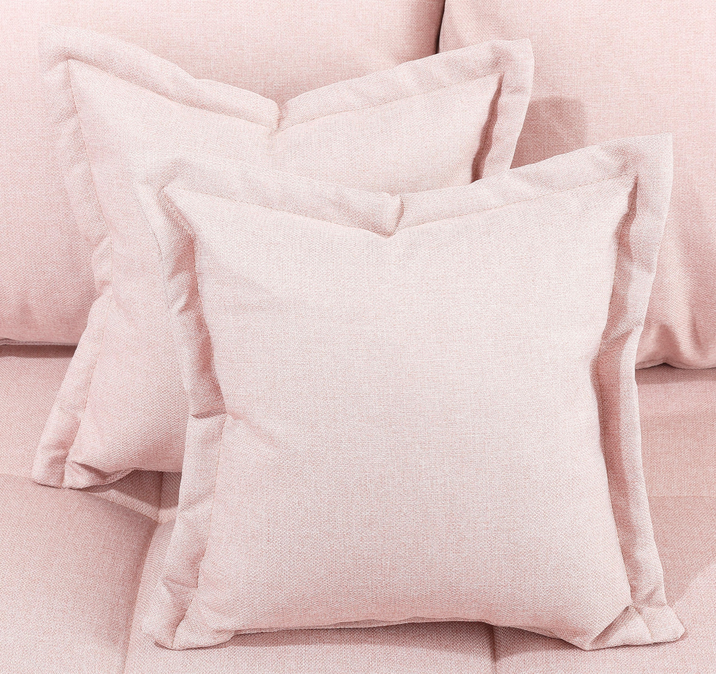 Home affaire Ecksofa »Rice L-Form inkl. Hocker«, (Set, mit Hocker), mit Bonnellfederkern, Hocker & Kissen, Ottomane beidseitig montierbar