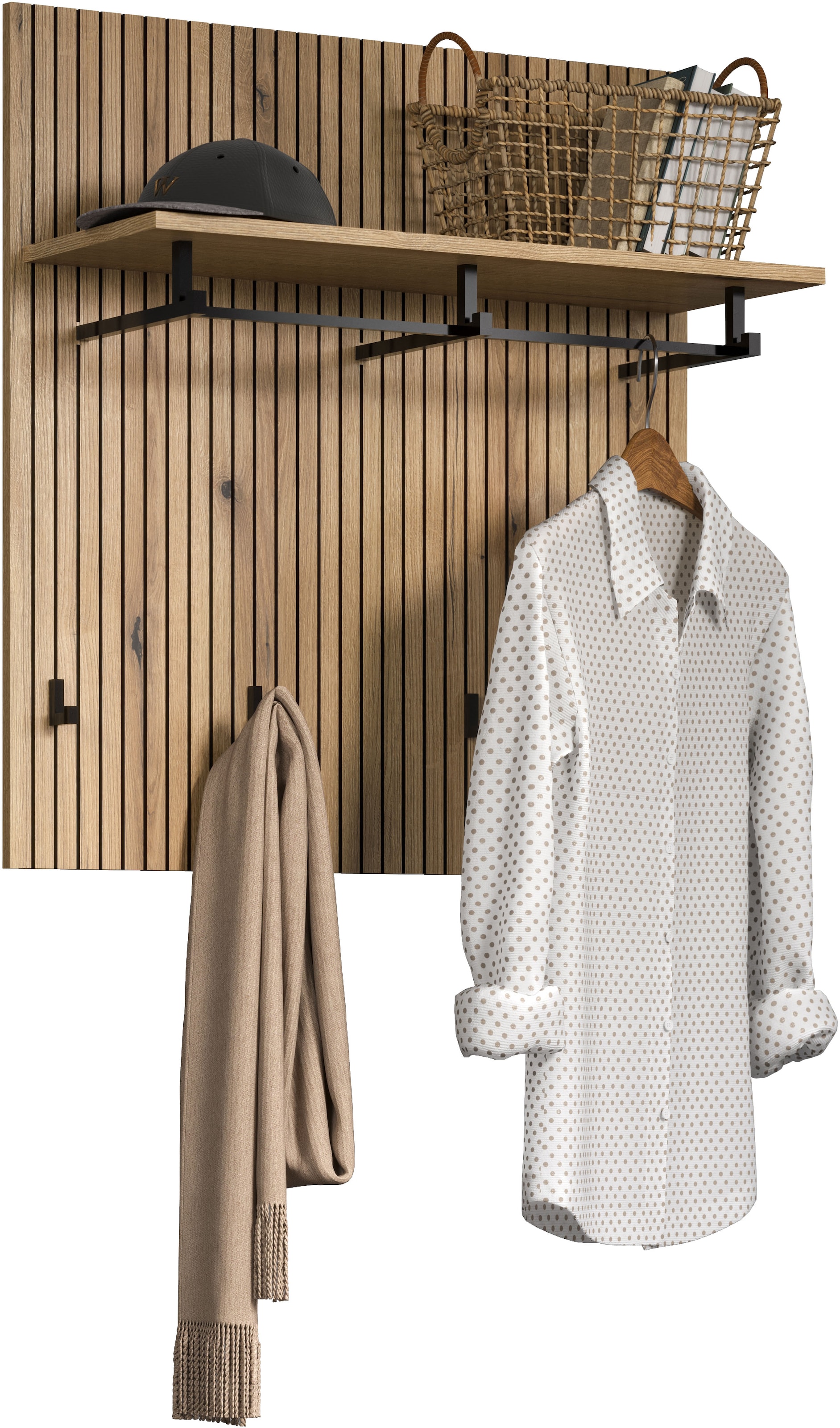 Home affaire Garderobenpaneel "Amrum" 1 Stk. tlg. Wandpaneel mit Ablage, 1 günstig online kaufen