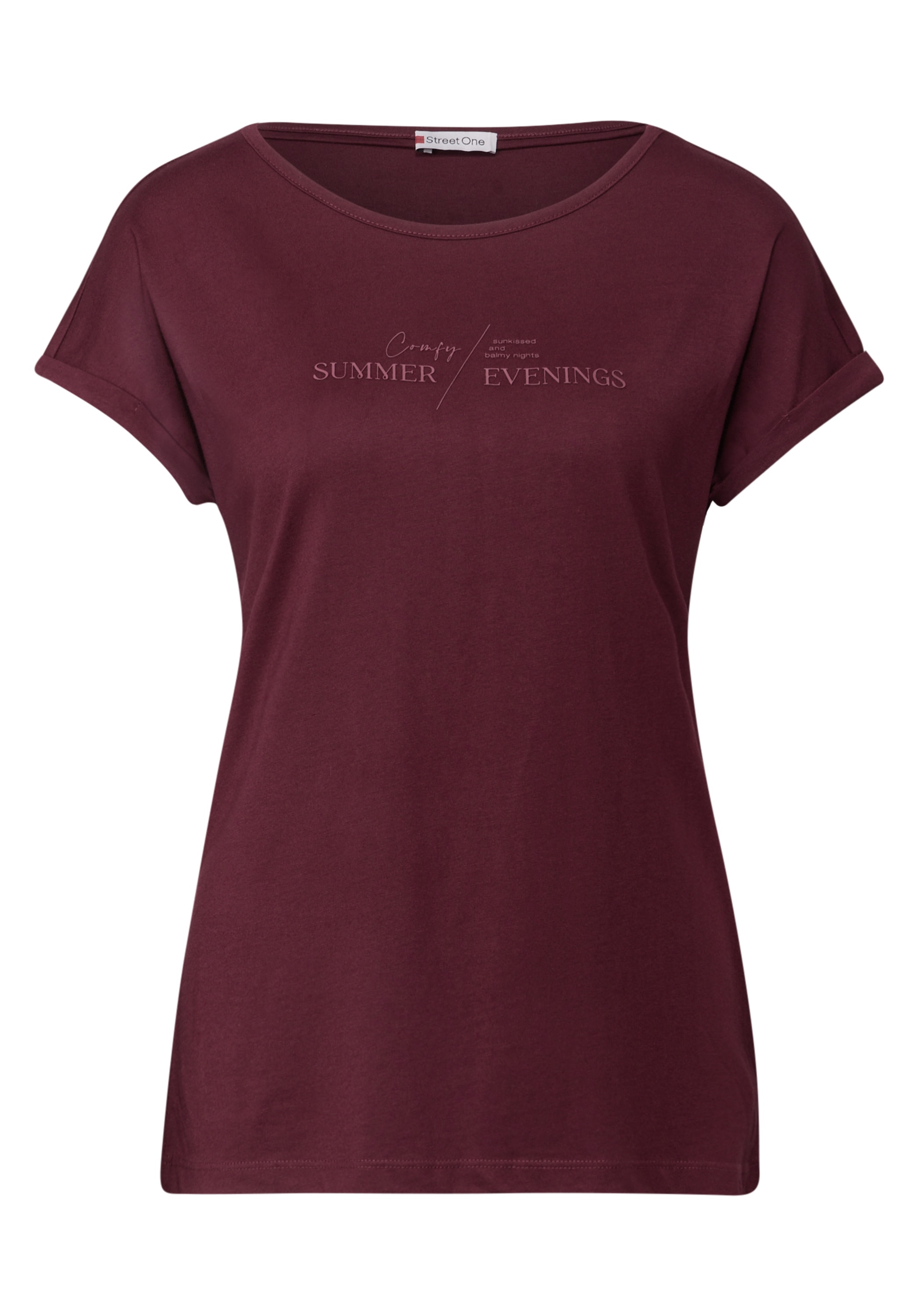STREET ONE T-Shirt, aus Baumwolle mit Stretchante