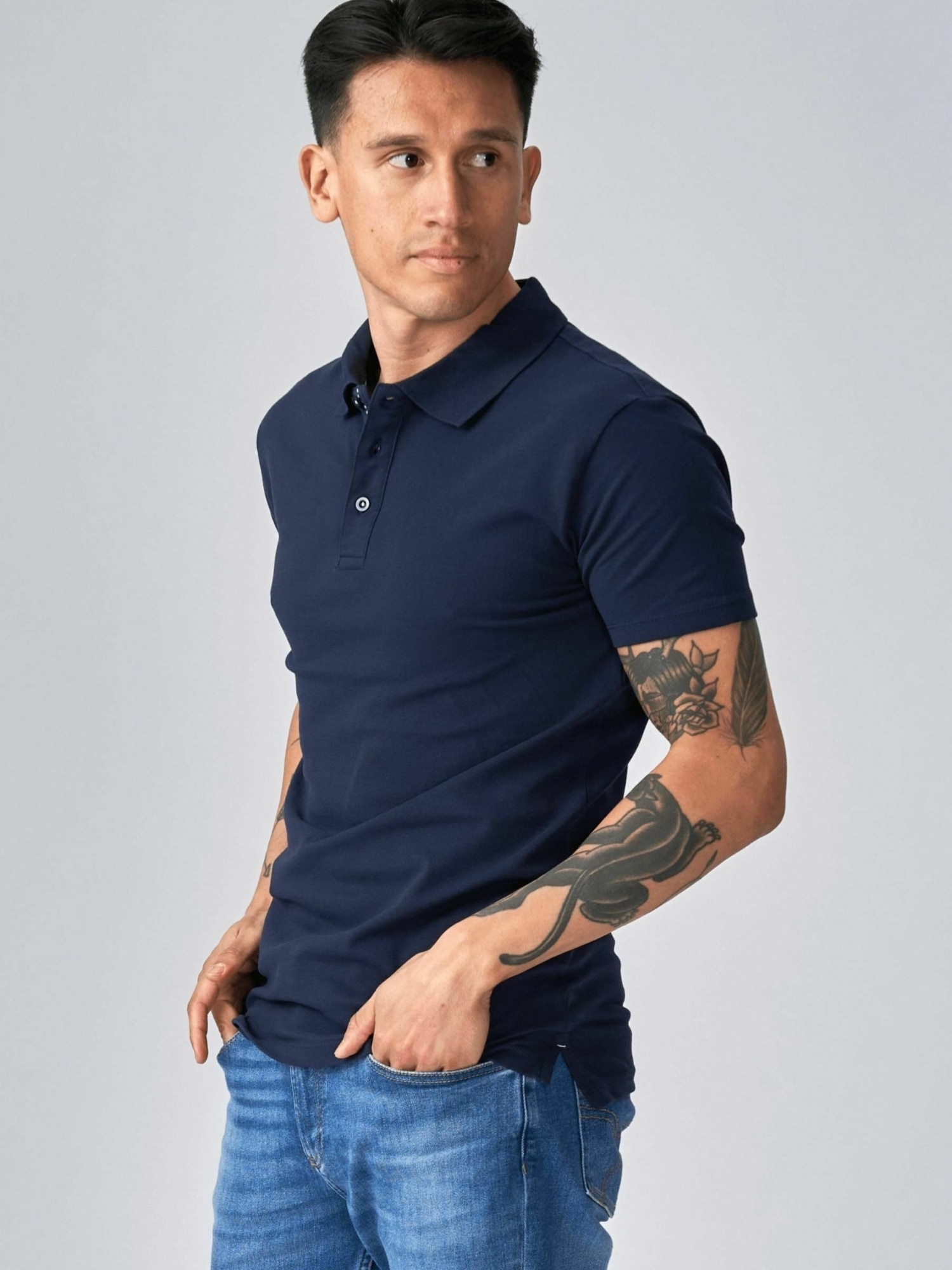 TeeShoppen Kurzarmhemd "TEESHOPPEN Polo shirt Muscle Polo"